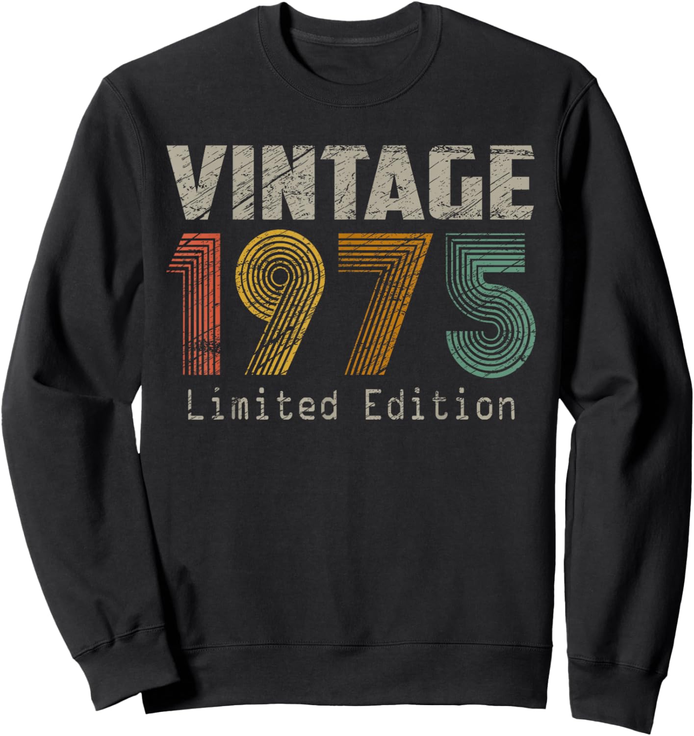 Vintage 1975 50th Birthday Gifts 50 Year Old Women Sweatshirt - Sweatshirt | Black