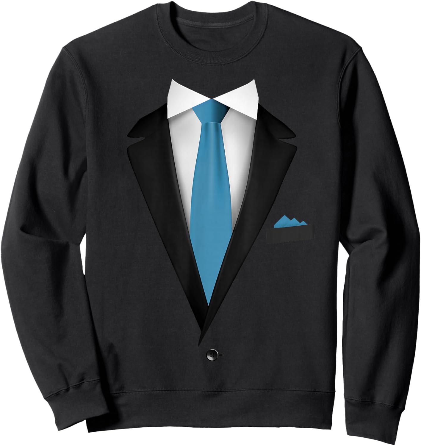 Tuxedo Jacket with Tie for a Fun Wedding Sweatshirt - Sweatshirt | Black