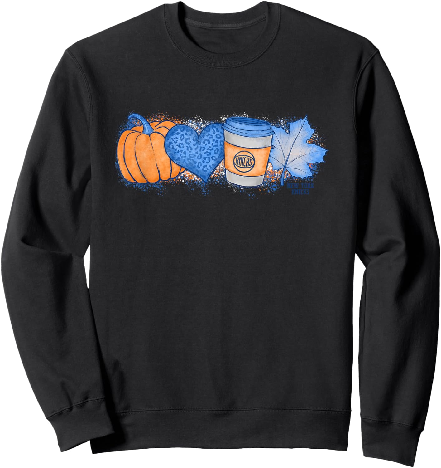 NBA New York Knicks Cozy Fall Painted Banner Sweatshirt - Sweatshirt | Black