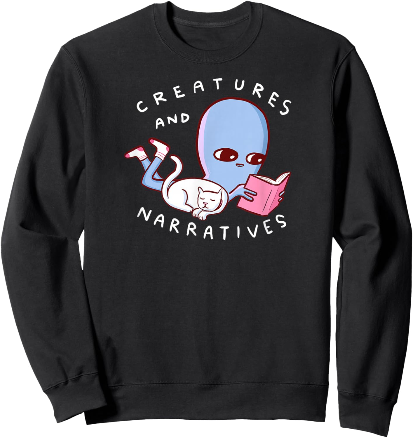 Threadless Nathan W. Pyle Small Comforts Graphic Sweatshirt - Sweatshirt | Black