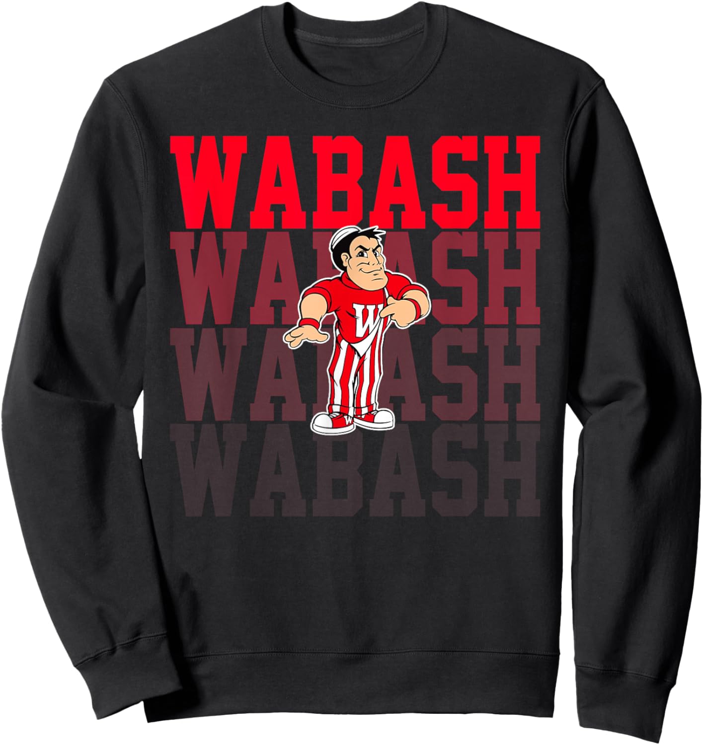 Wabash College Retro Vintage Sports Women Sweatshirt - Sweatshirt | Black