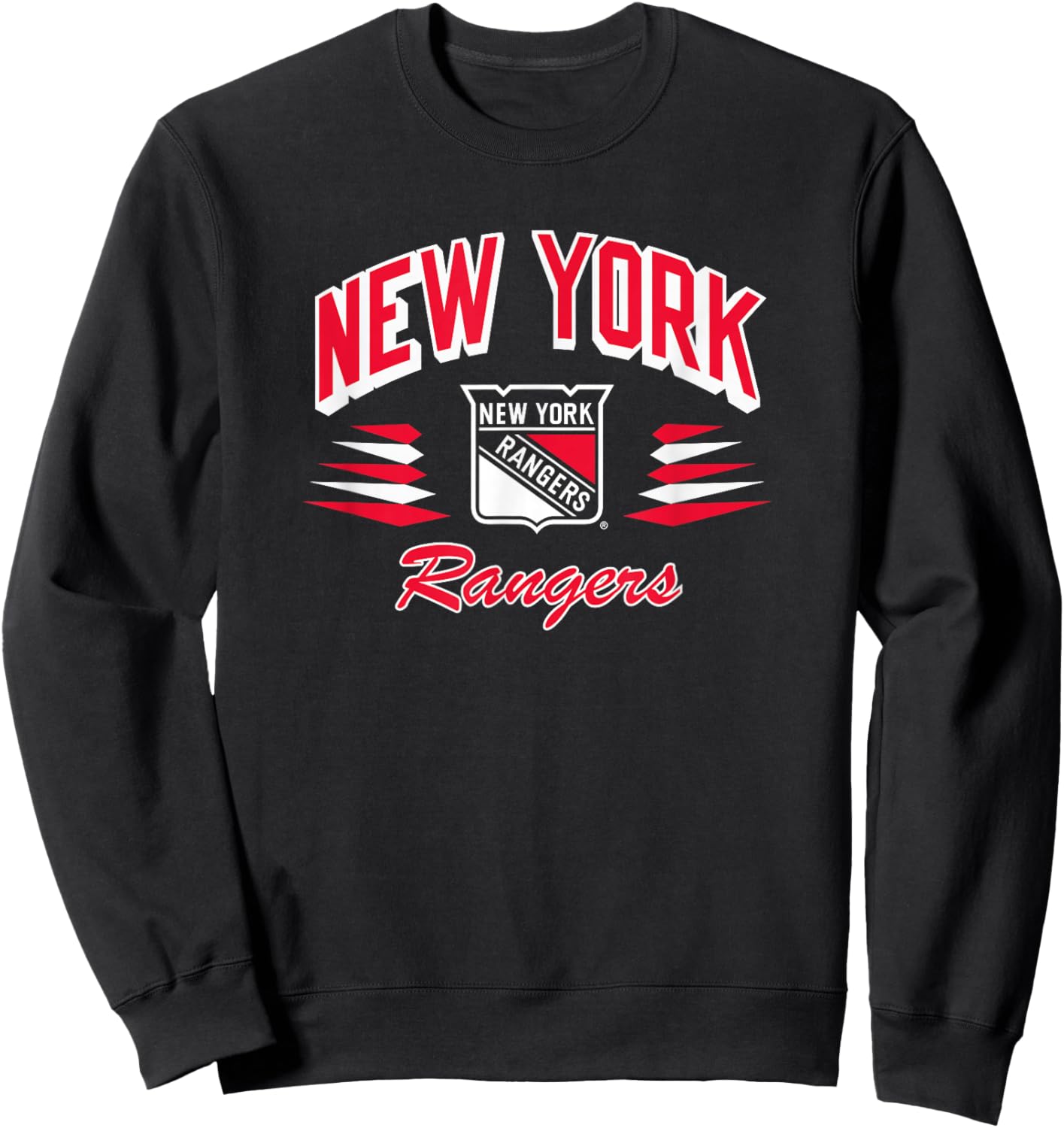 New York Rangers Retro Diamond Blue Officially Licensed Sweatshirt - Sweatshirt | Black