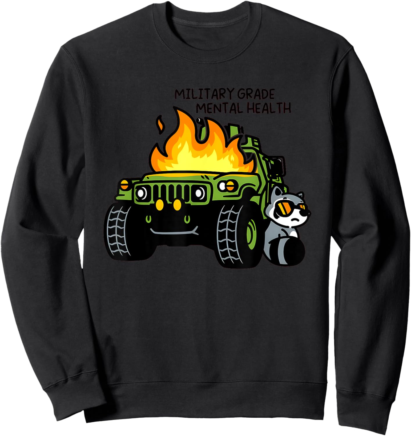 Military Grade Mental Health Sweatshirt - Sweatshirt | Black
