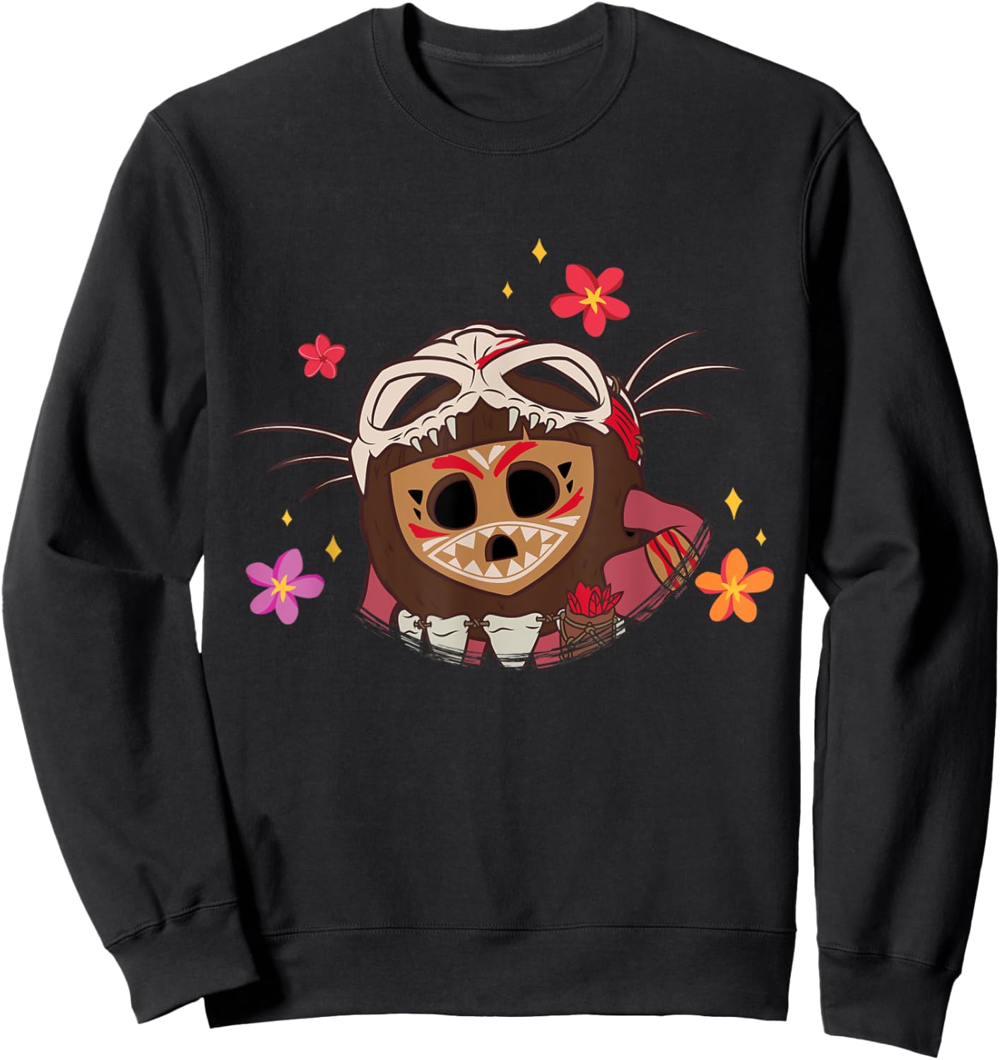 Disney Moana 2 Big Face Kotu Tropical Flowers Costume Sweatshirt - Sweatshirt | Black