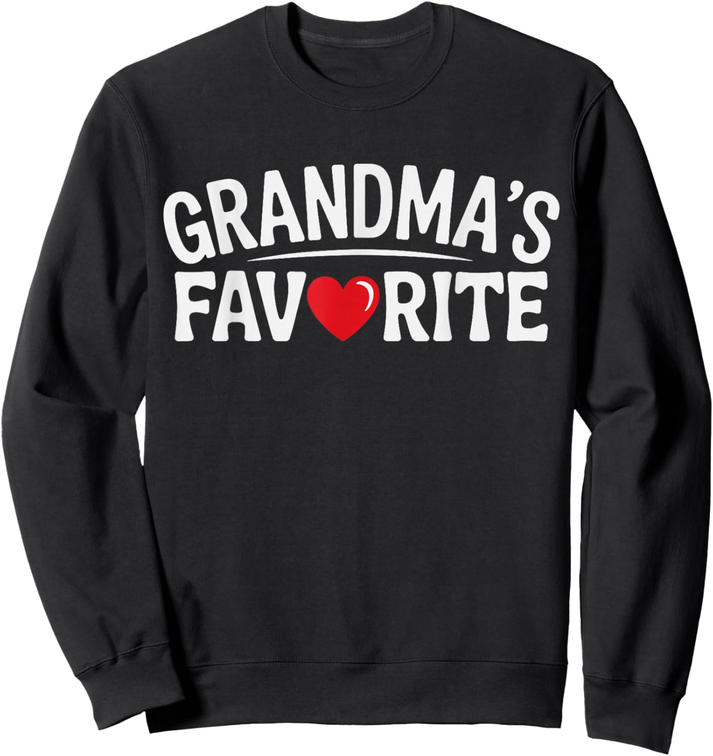Grandma's Favorite Grandson & Granddaughter Sweatshirt - Sweatshirt | Black
