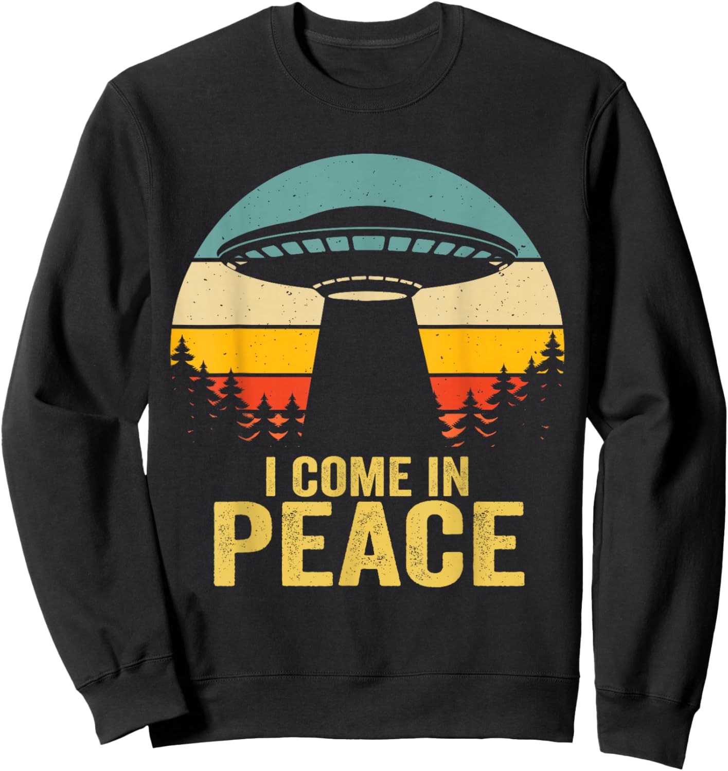 I Come In Peace im Peace Matching Couples Alien Sweatshirt - Sweatshirt | Black