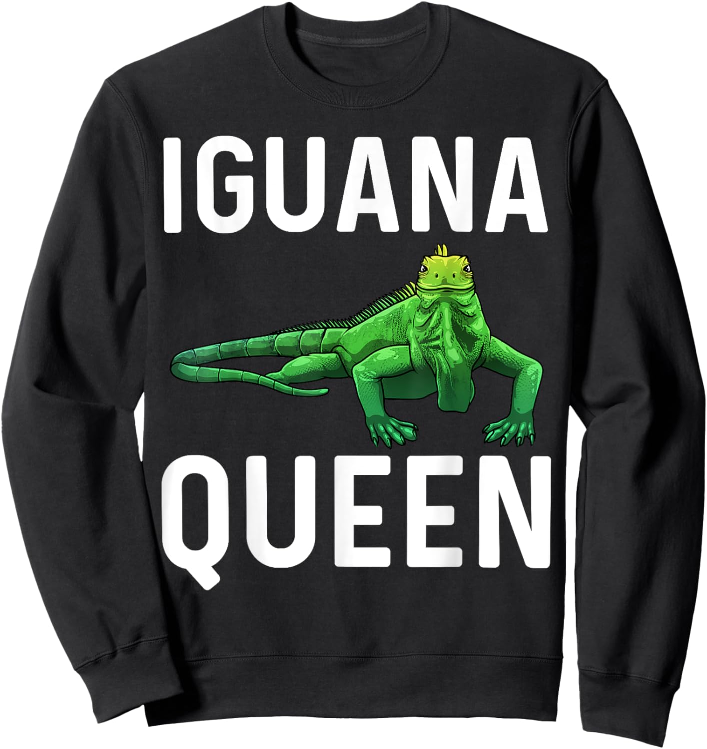 Funny Iguana Art For Girls Women Lizard Reptile Iguana Lover Sweatshirt - Sweatshirt | Black