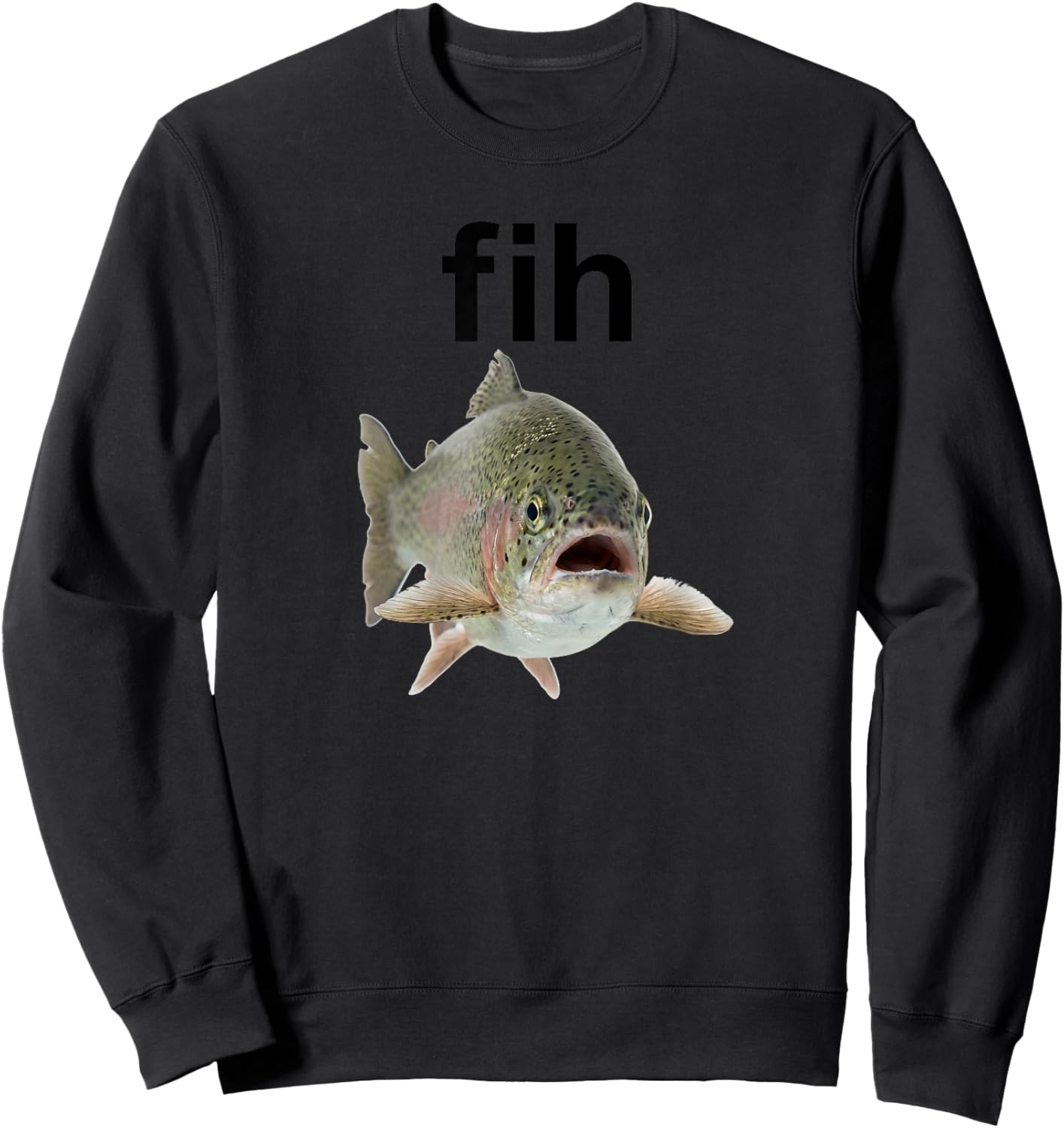 Fih Funny Fish Fih Fishing Fih Men's Sweatshirt - Sweatshirt | Black
