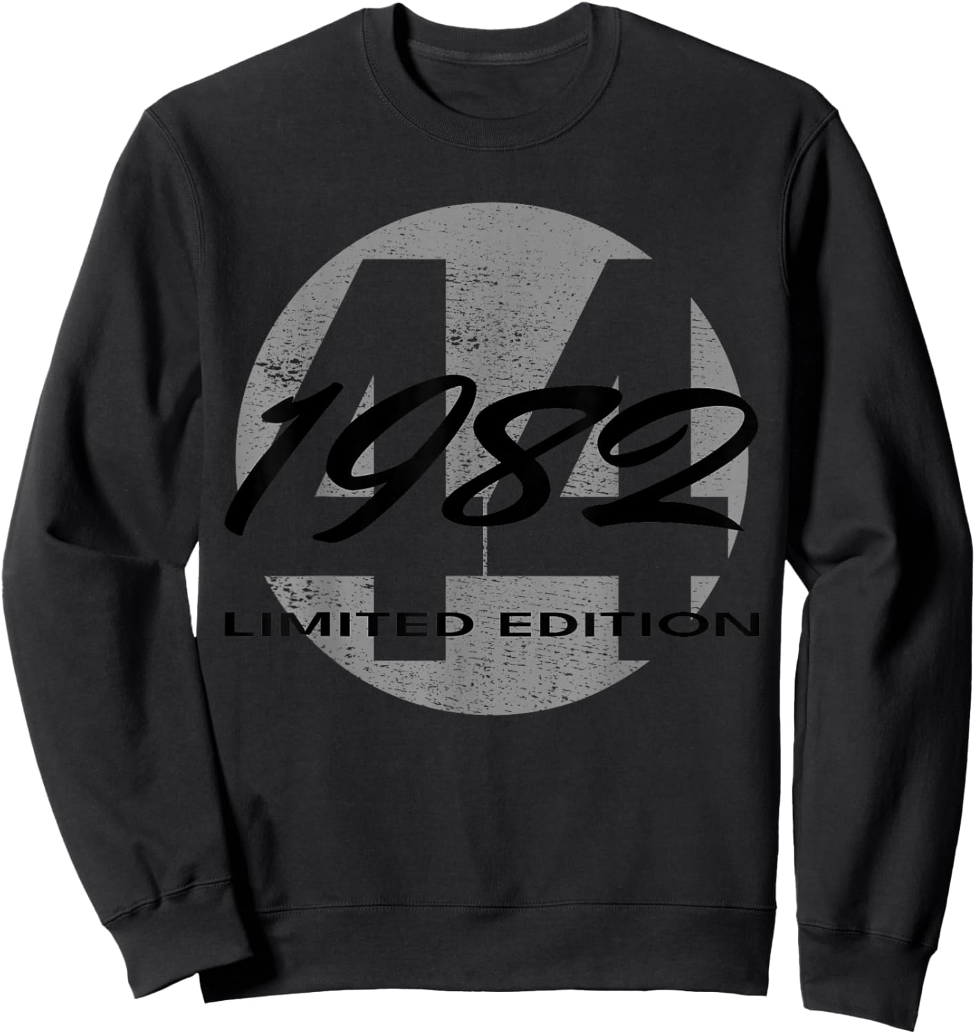 44th Birthday Man Woman 44 Years 1982 Funny Gift Sweatshirt - Sweatshirt | Black