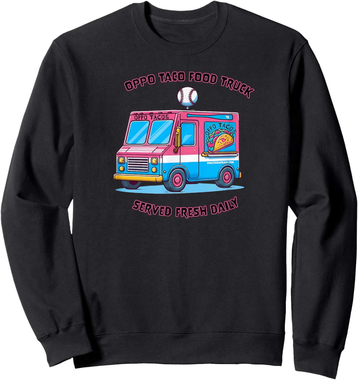Baseball Oppo Taco Food Truck Sweatshirt - Sweatshirt | Black