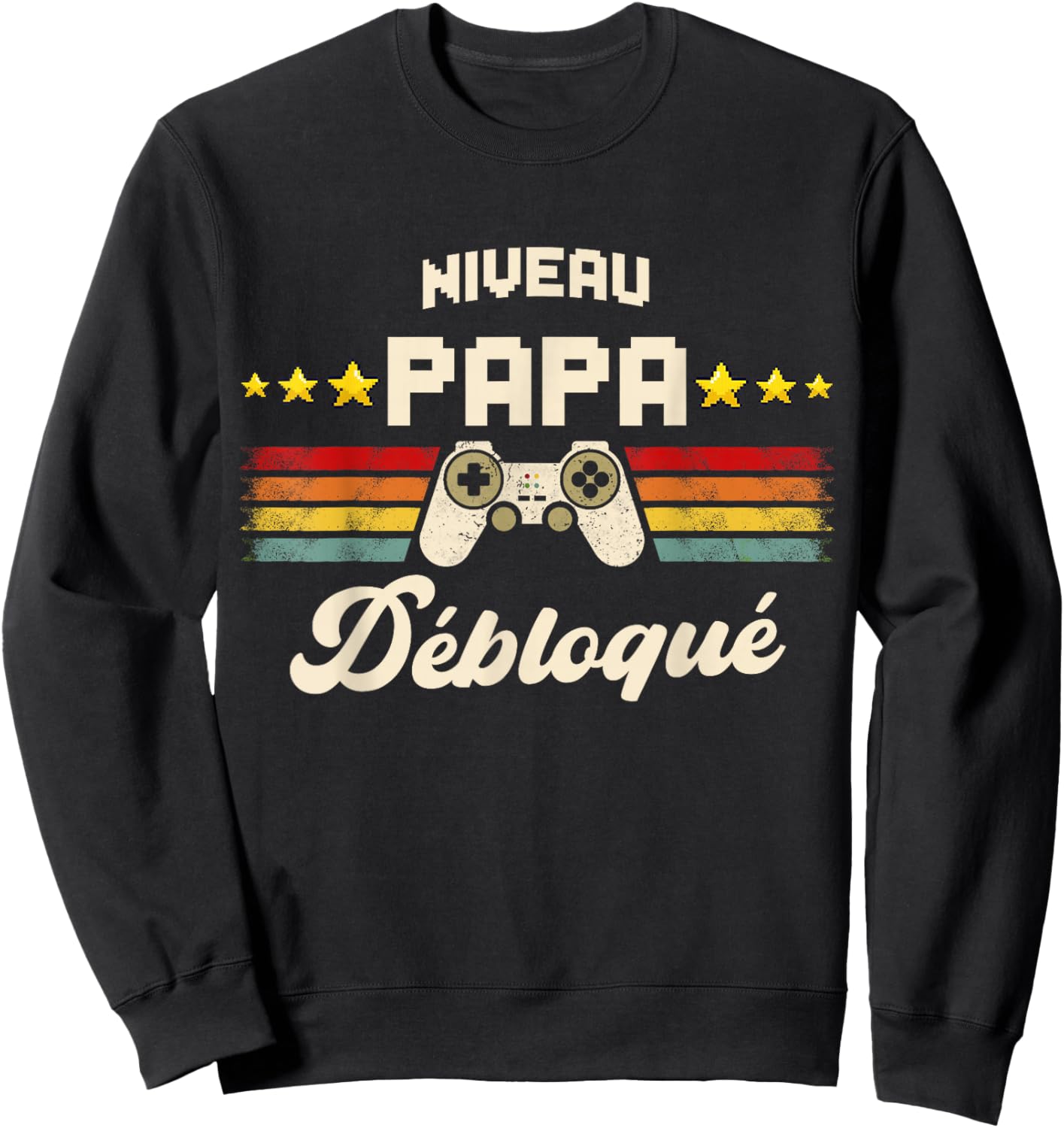 Level Dad Unlocked Future Father Son Announcement Pregnancy Gamer Sweatshirt - Sweatshirt | Black