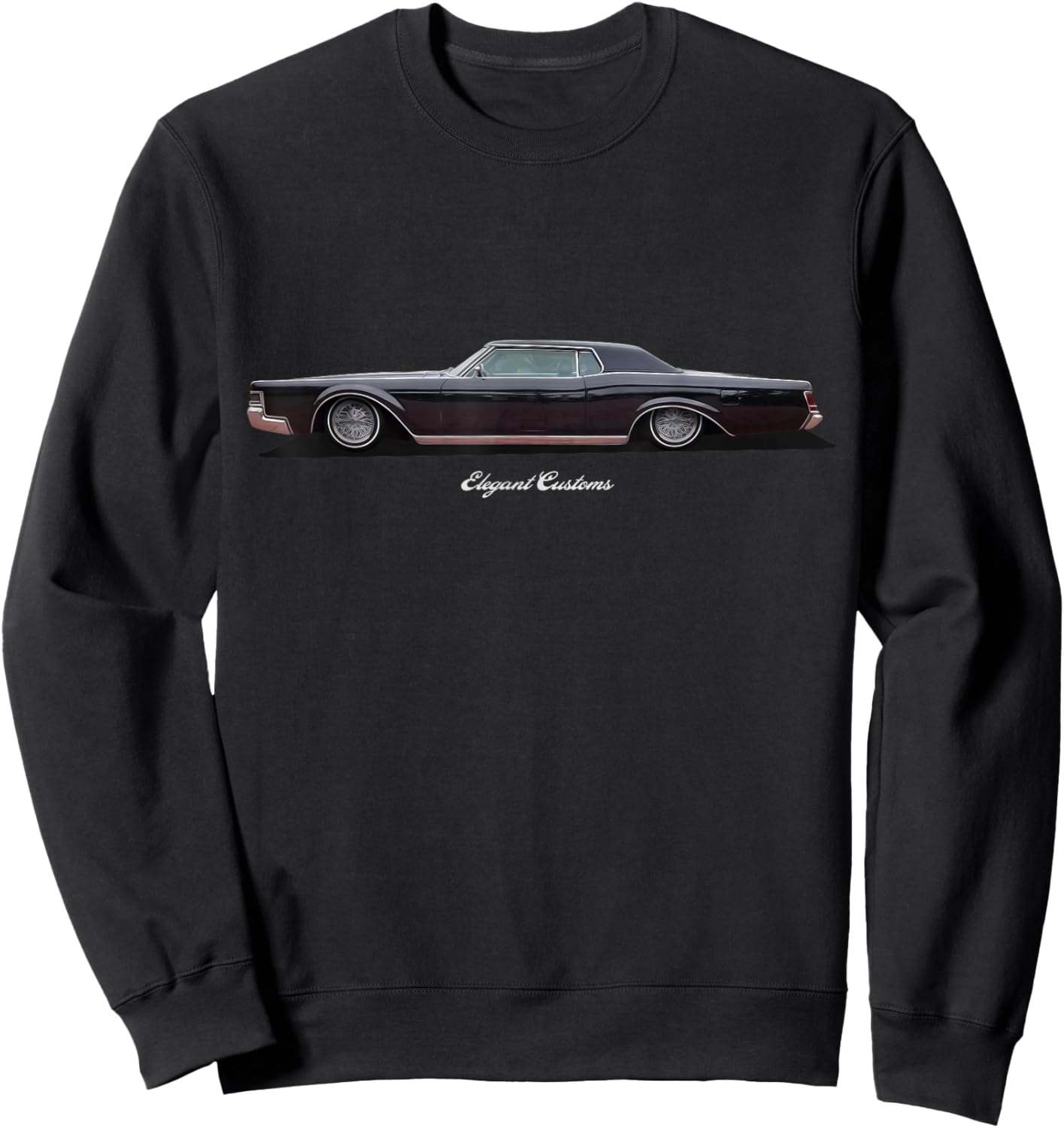 1972 Lincoln Mark III - Low Rider Kustom Lead Sled Hot Rod Sweatshirt - Sweatshirt | Black