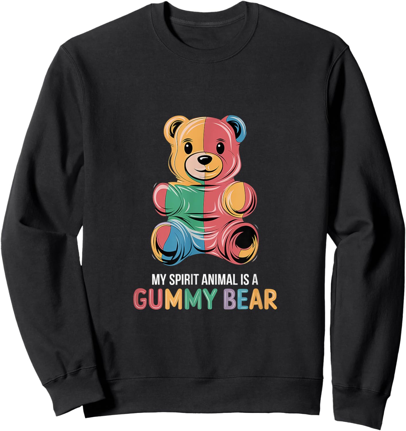 My Spirit Animal Is A Gummy Bear Candy Lover Kid Sweatshirt - Sweatshirt | Black