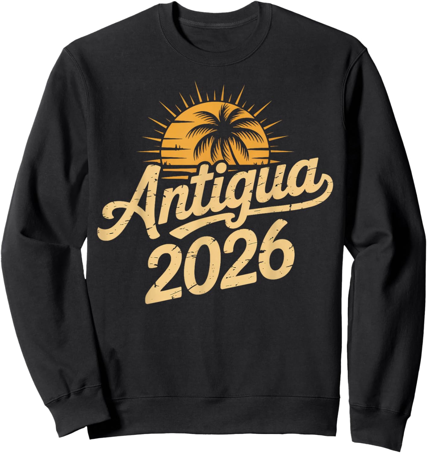 Antigua 2026 Family Trip Friends Group Vacation Matching Sweatshirt - Sweatshirt | Black
