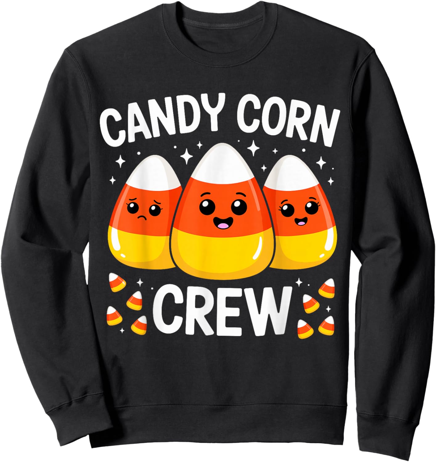 Candy Corn Crew Costume Halloween Sweatshirt - Sweatshirt | Black