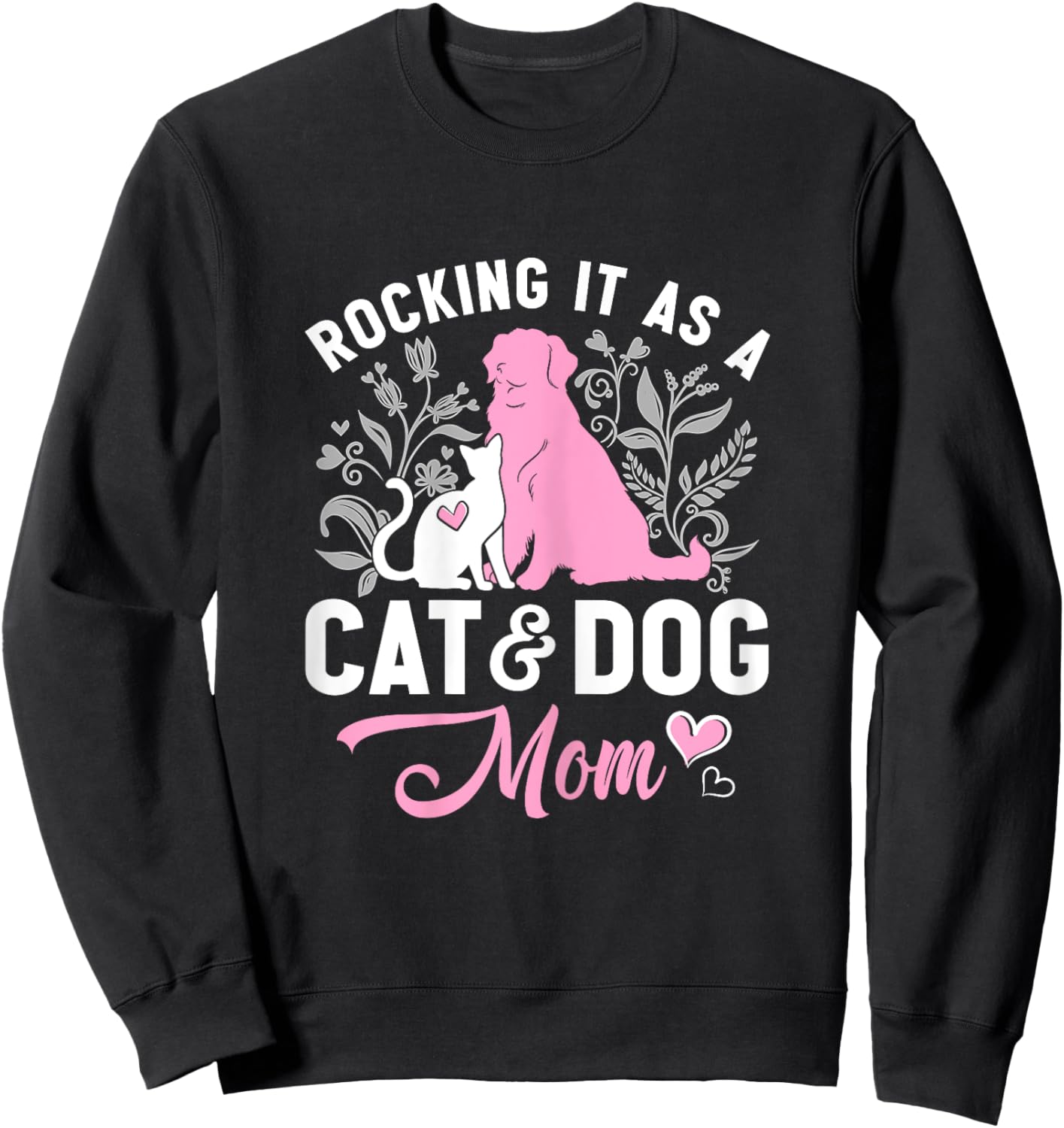 Cat And Dog Mom Gifts For Mother's Day Pet Lovers Furmama Sweatshirt - Sweatshirt | Black
