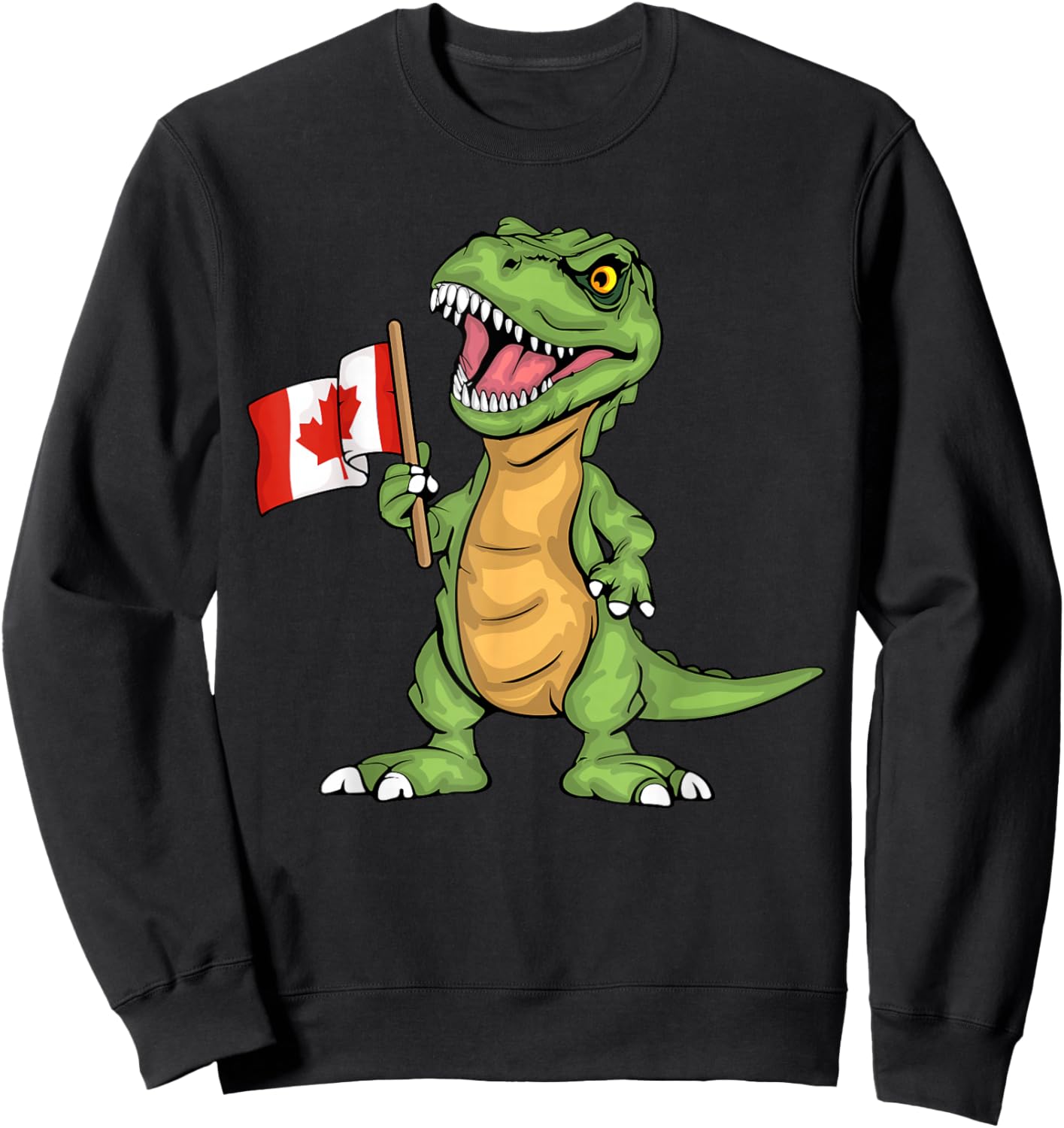 Canada Souvenir Kids Canadian Lover T-Rex Canada Sweatshirt - Sweatshirt | Black