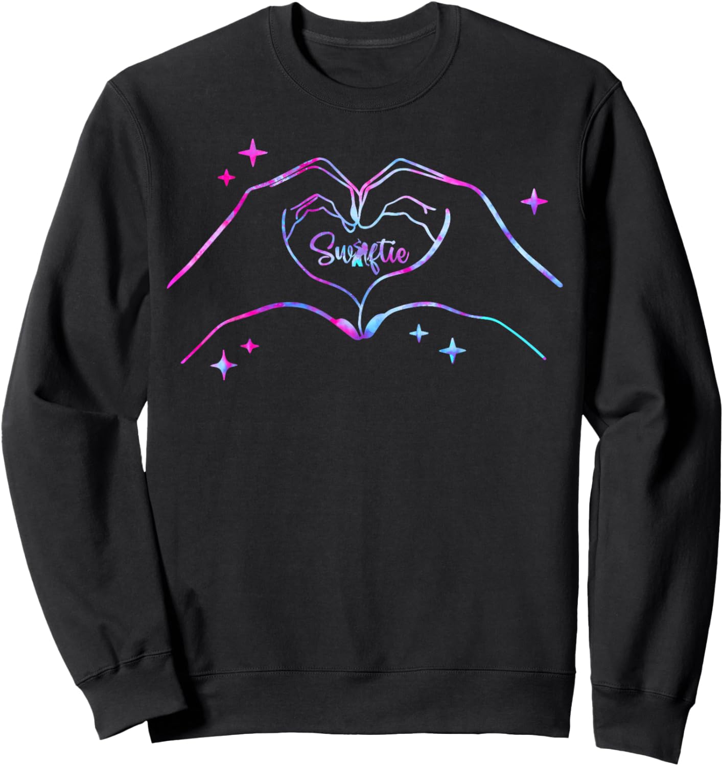 Girl Taylor First Name Women 80's Pink Lover Sweatshirt - Sweatshirt | Black