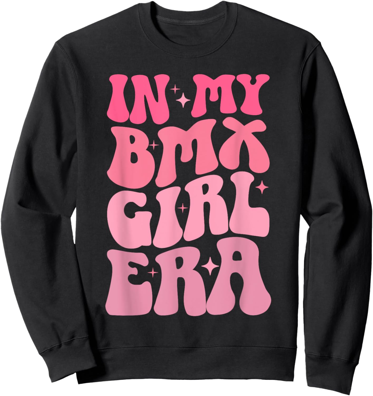 In My BMX Girl Era Bike Bicycle Stunt Racing Kids Girls Sweatshirt - Sweatshirt | Black