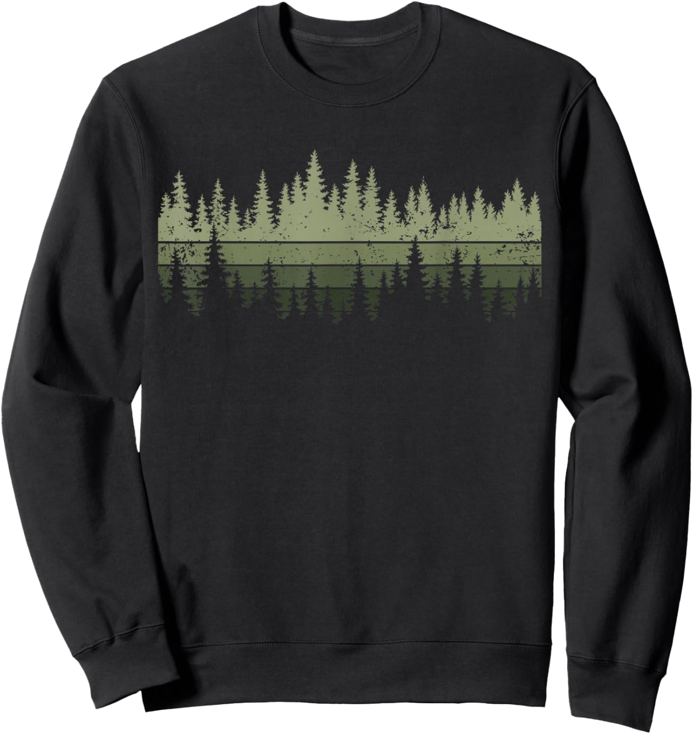 Outdoors Nature Forest Retro Sweatshirt - Sweatshirt | Black