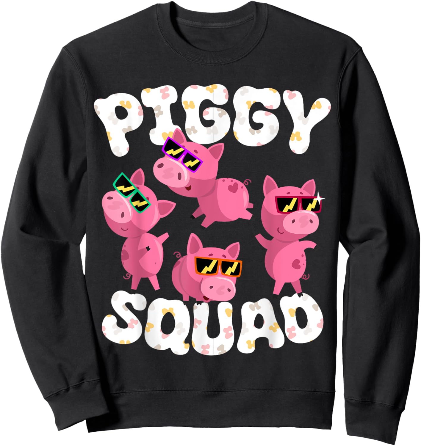 Piggy Squad Pig Farmer Animal Lovers Farming Farm Sweatshirt - Sweatshirt | Black