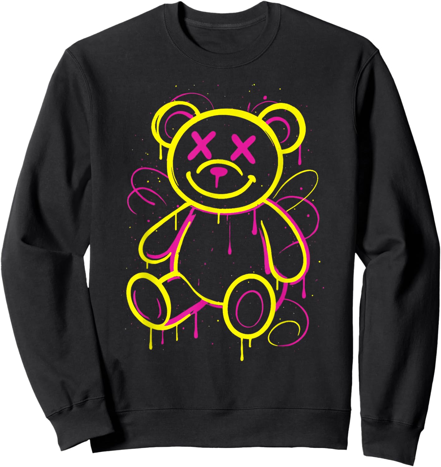 Bear Hip Hop Cartoon Graffiti Artist Street Art Sweatshirt - Sweatshirt | Black