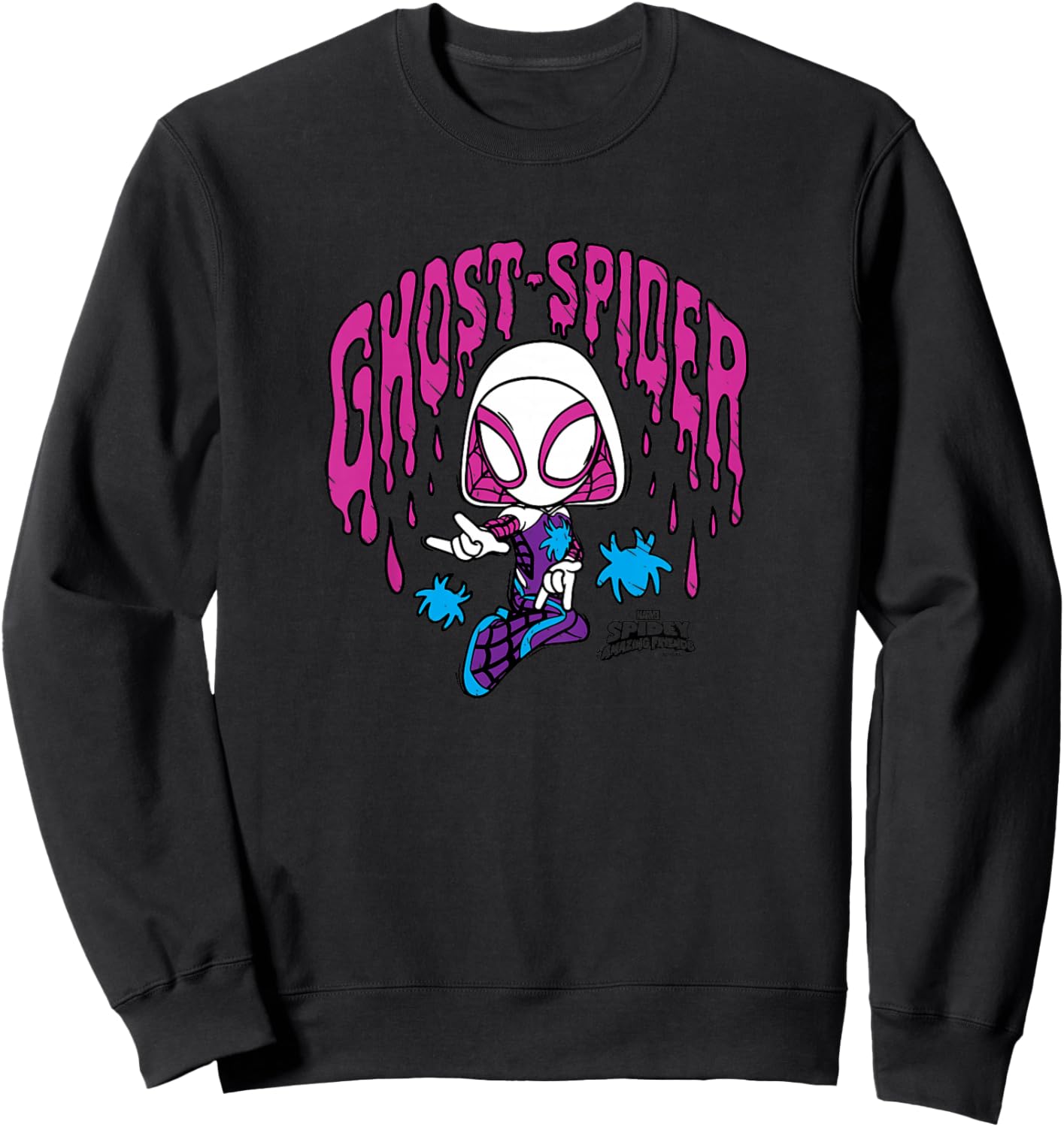 Kids Spidey and His Amazing Friends - Ghost Spider Scribble Sweatshirt - Sweatshirt | Black
