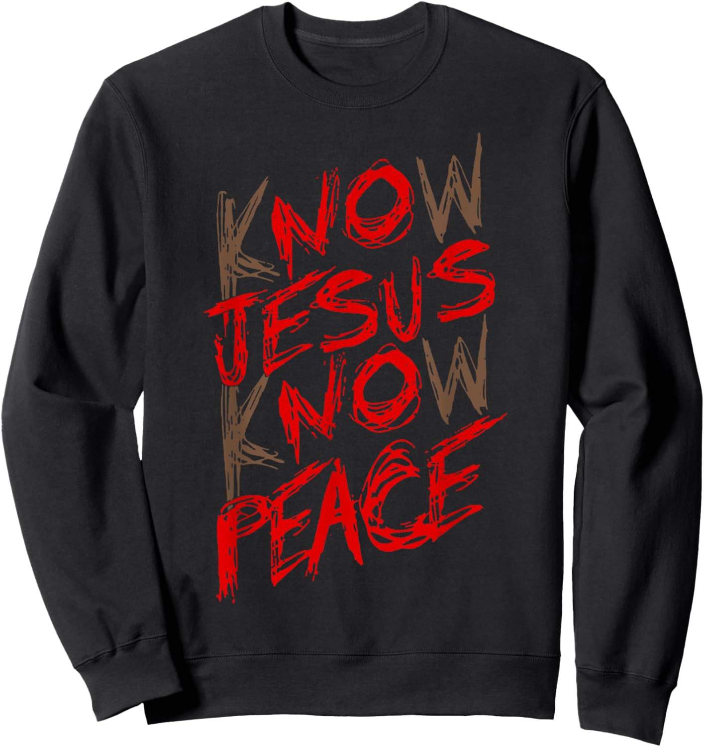 Know Jesus Know Peace Sweatshirt - Sweatshirt | Black
