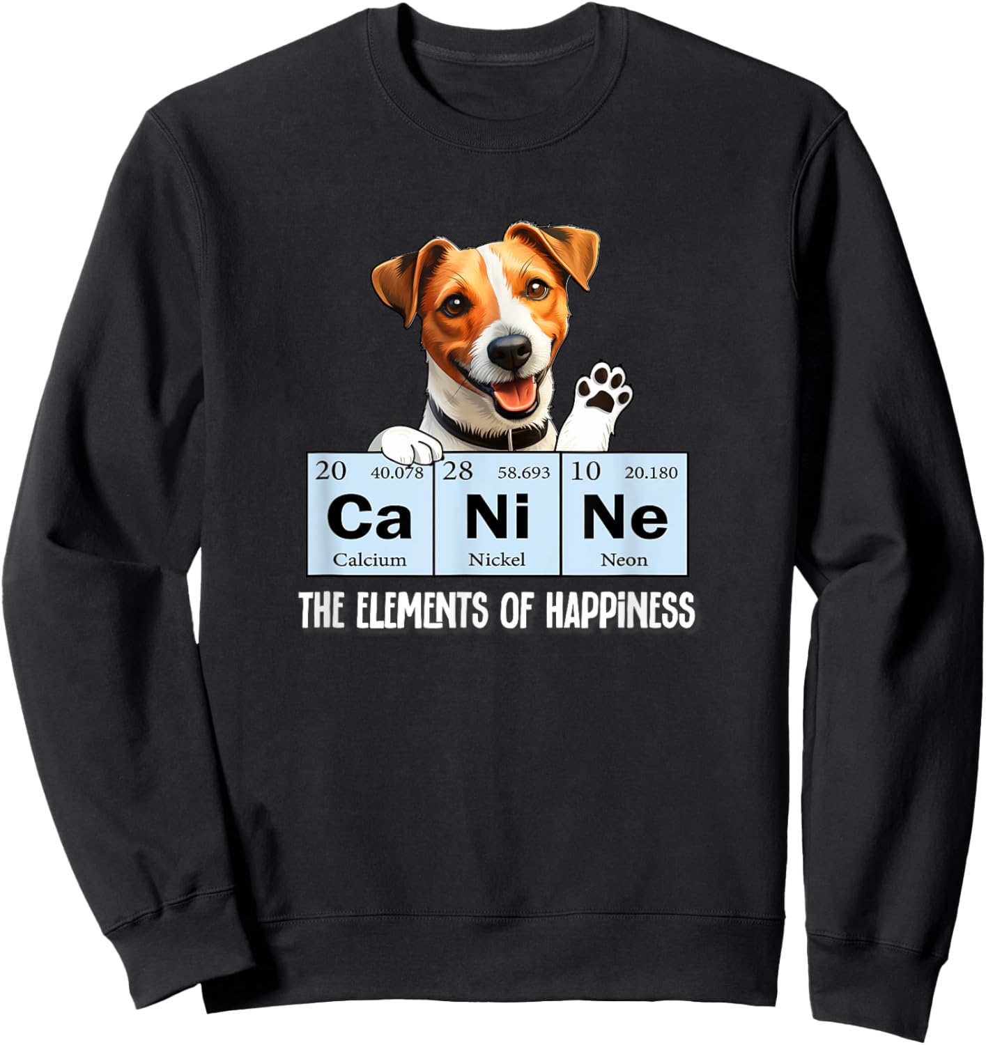 Elements of Happiness Canine JRT Dog Lover Jack Russell Sweatshirt - Sweatshirt | Black