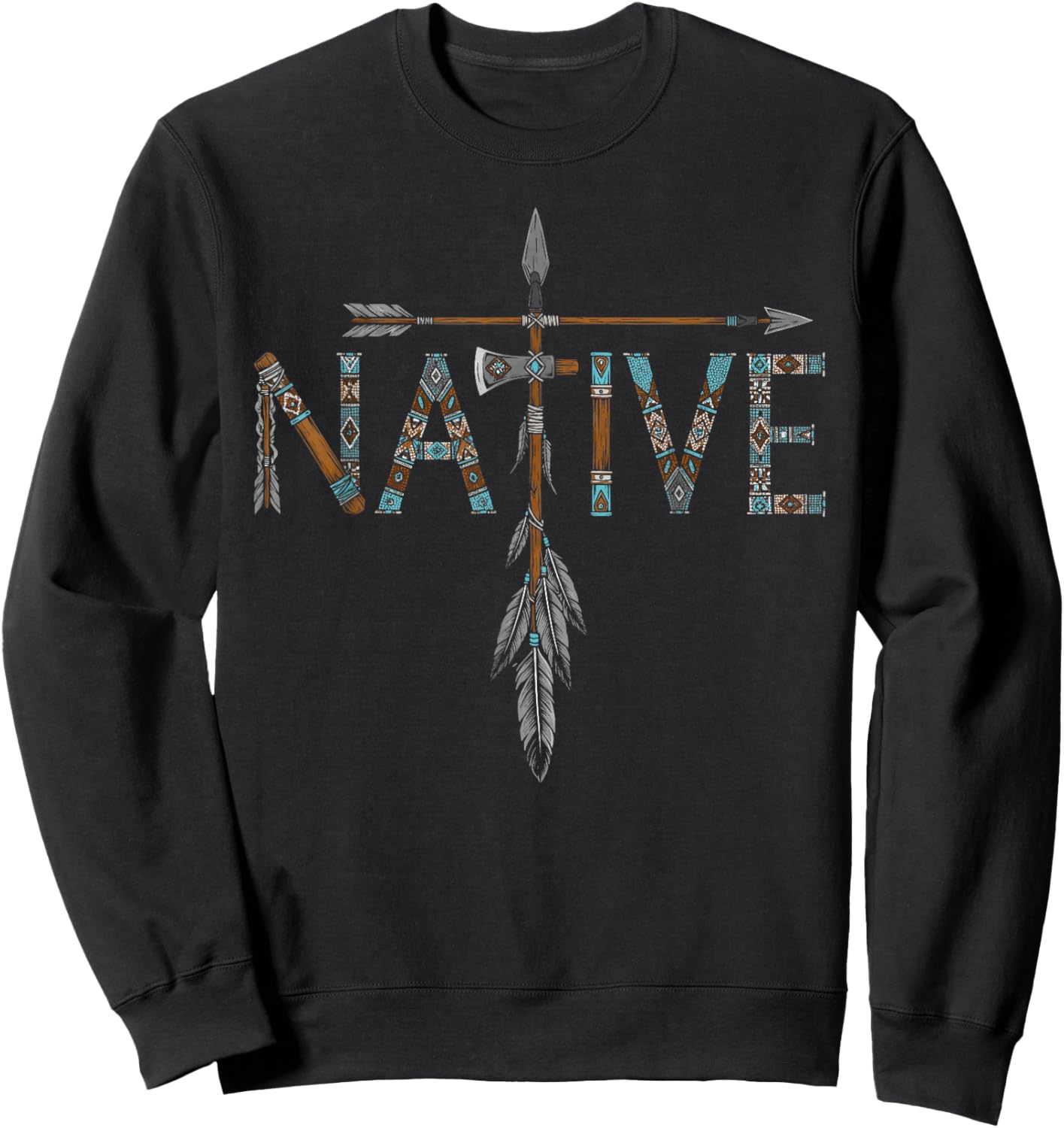 Native Indian American Day Pride Indigenous Native American Sweatshirt - Sweatshirt | Black