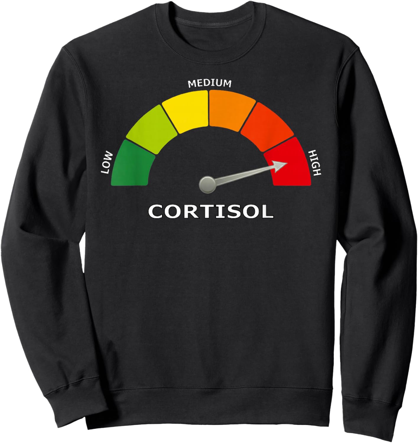 Lustiges Stressmessgerät zum Laufen mit reinem Cortisol Sweatshirt - Sweatshirt | Black