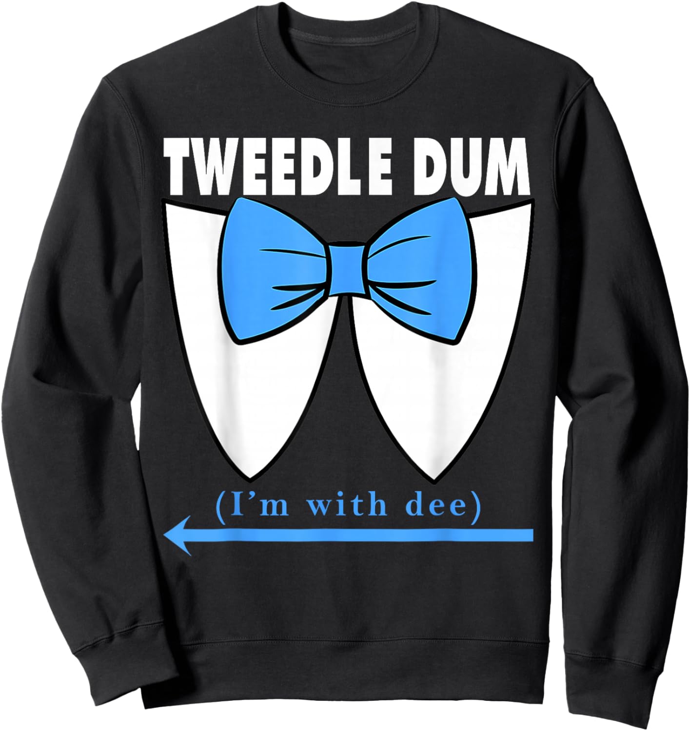Couple Tweedle Dum Costume Halloween Fairytale Character Sweatshirt - Sweatshirt | Black