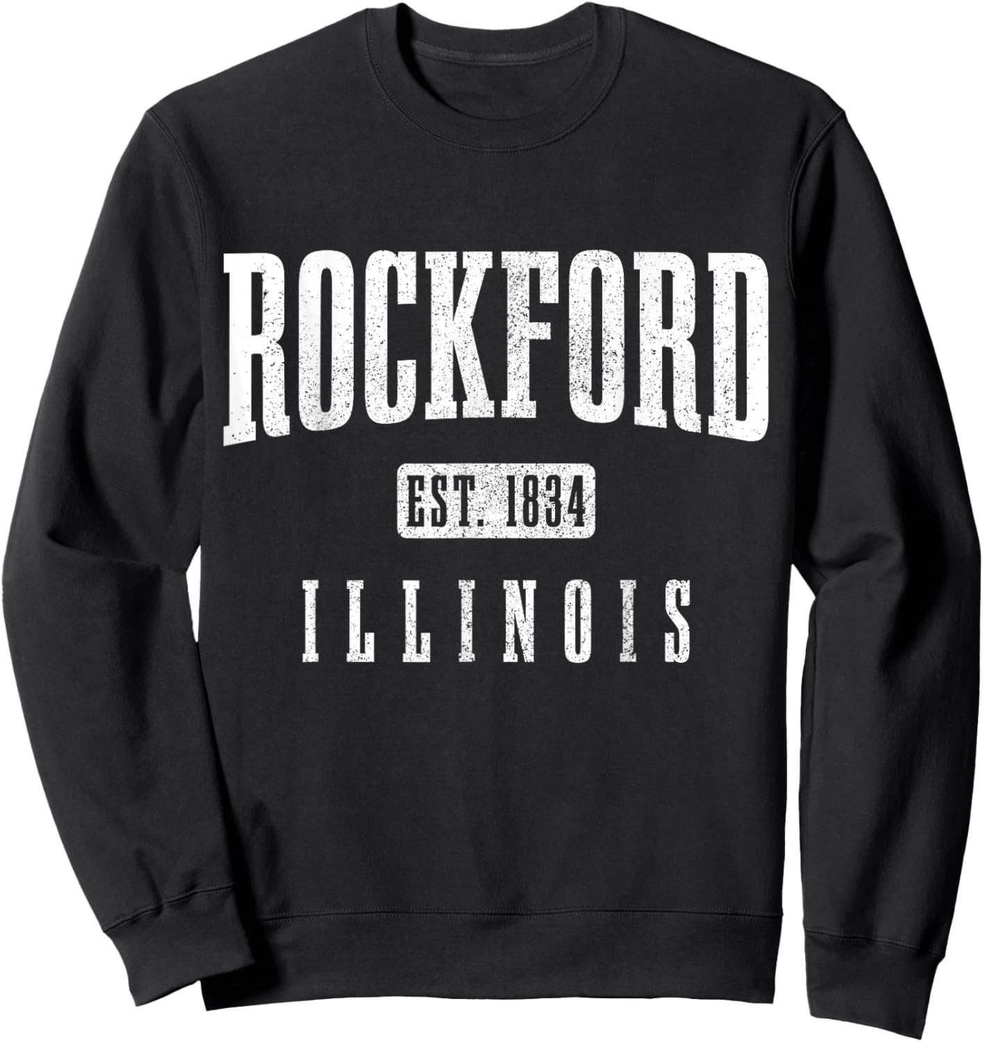 Rockford Illinois Vintage Pride Sweatshirt - Sweatshirt | Black