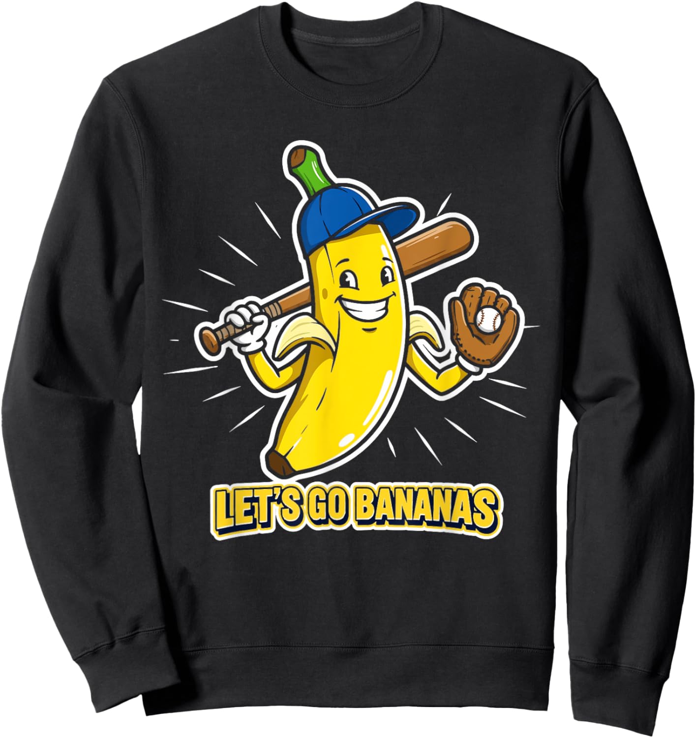 Funny Banana Shirts Gift Fruit Lovers Boys Lets Go Bananas Sweatshirt - Sweatshirt | Black
