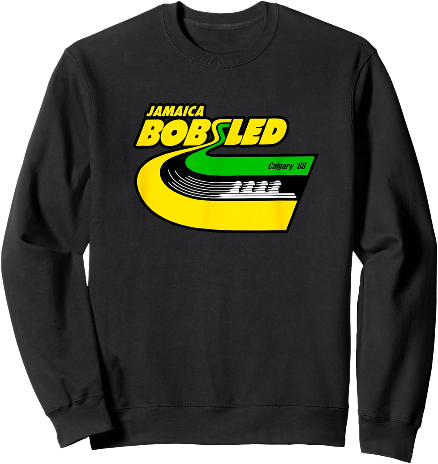 JAMAICA BOBSLED Team Vintage Jamaican Flag Clothing Sweatshirt - Sweatshirt | Black