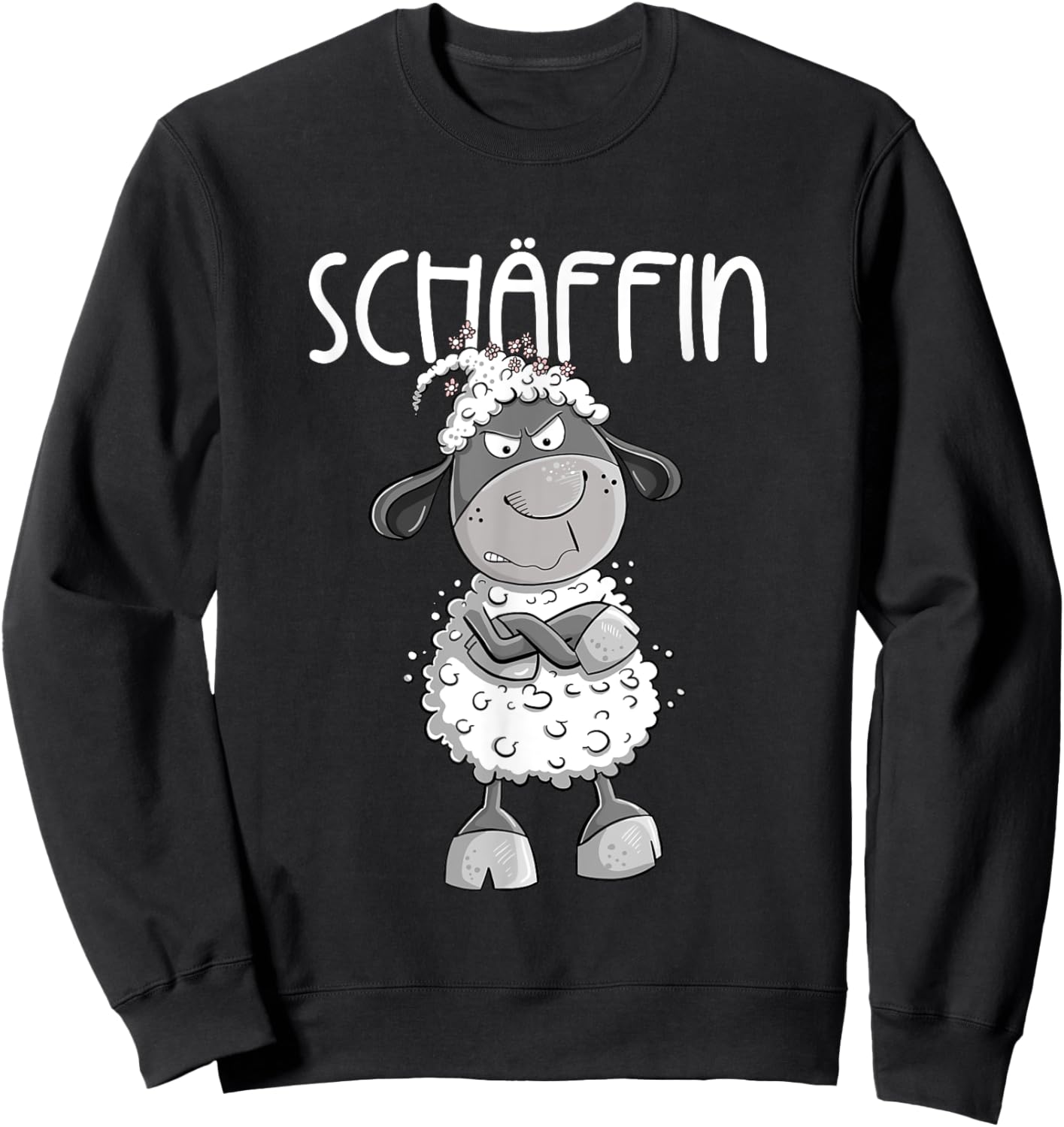 with German Text "Cooles Schäffin Schaf Für die Chefin Vorgesetzte Teamleiter Sweatshirt - Sweatshirt | Black