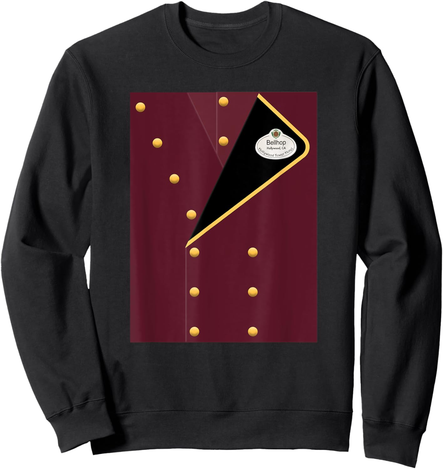 Bellhop Coat Easy Costume Sweatshirt - Sweatshirt | Black