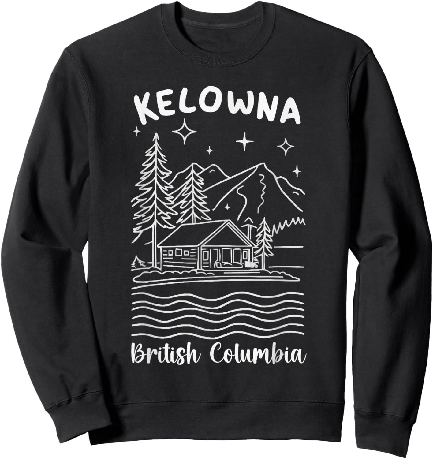 Kelowna British Columbia Travel I Love Canada Sweatshirt - Sweatshirt | Black