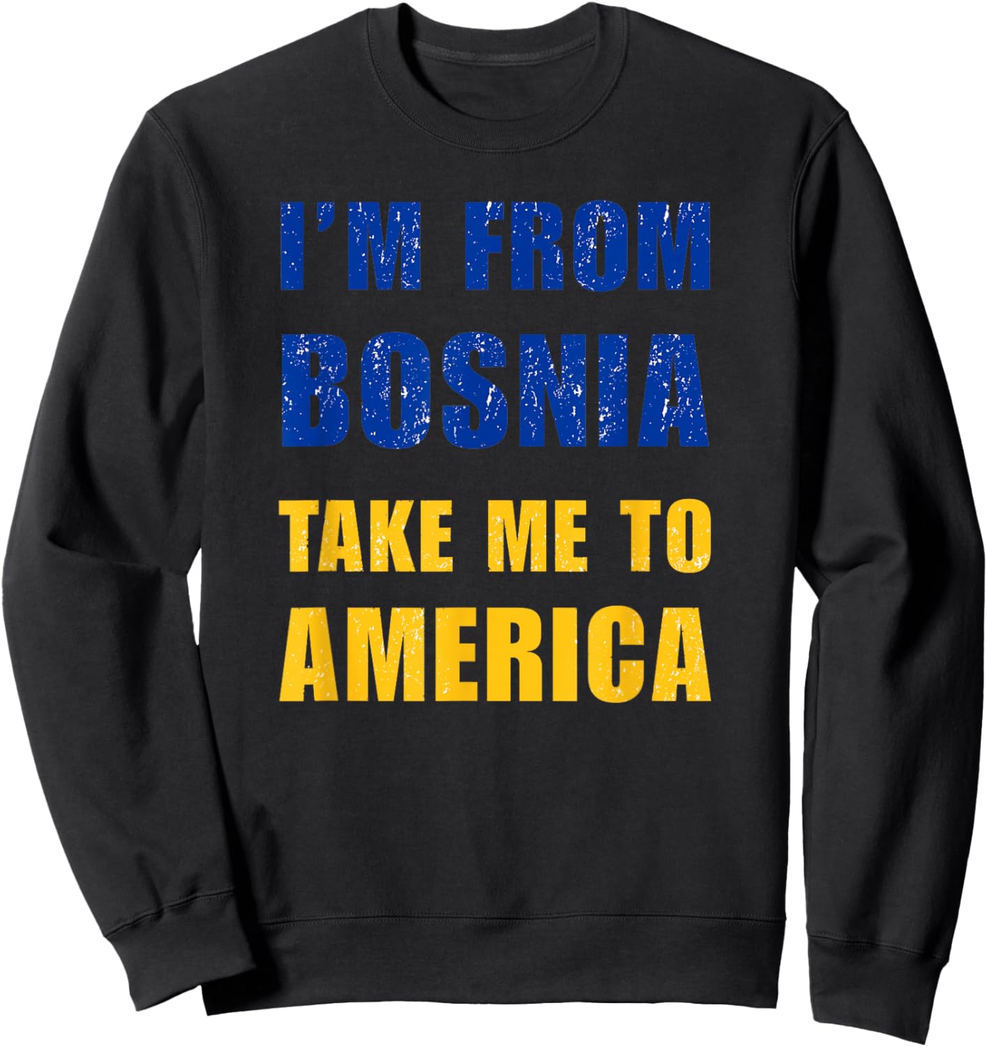 Von Bosnien nach Amerika | Bosnian Pride, Bosna i Hercegovina Sweatshirt - Sweatshirt | Black
