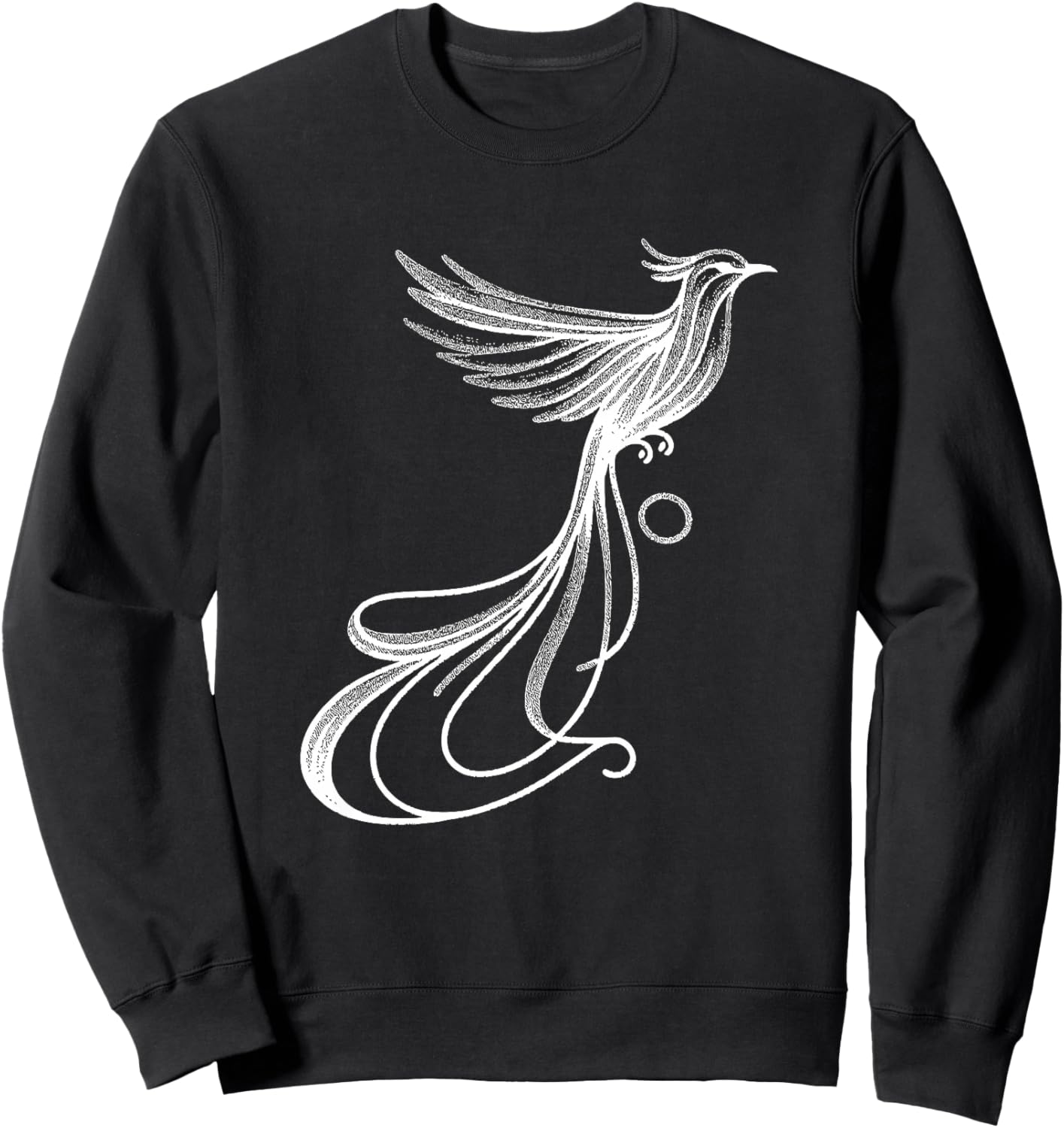 Quetzal Linéaire Ornithologue Haut de Gamme Sweatshirt - Sweatshirt | Black