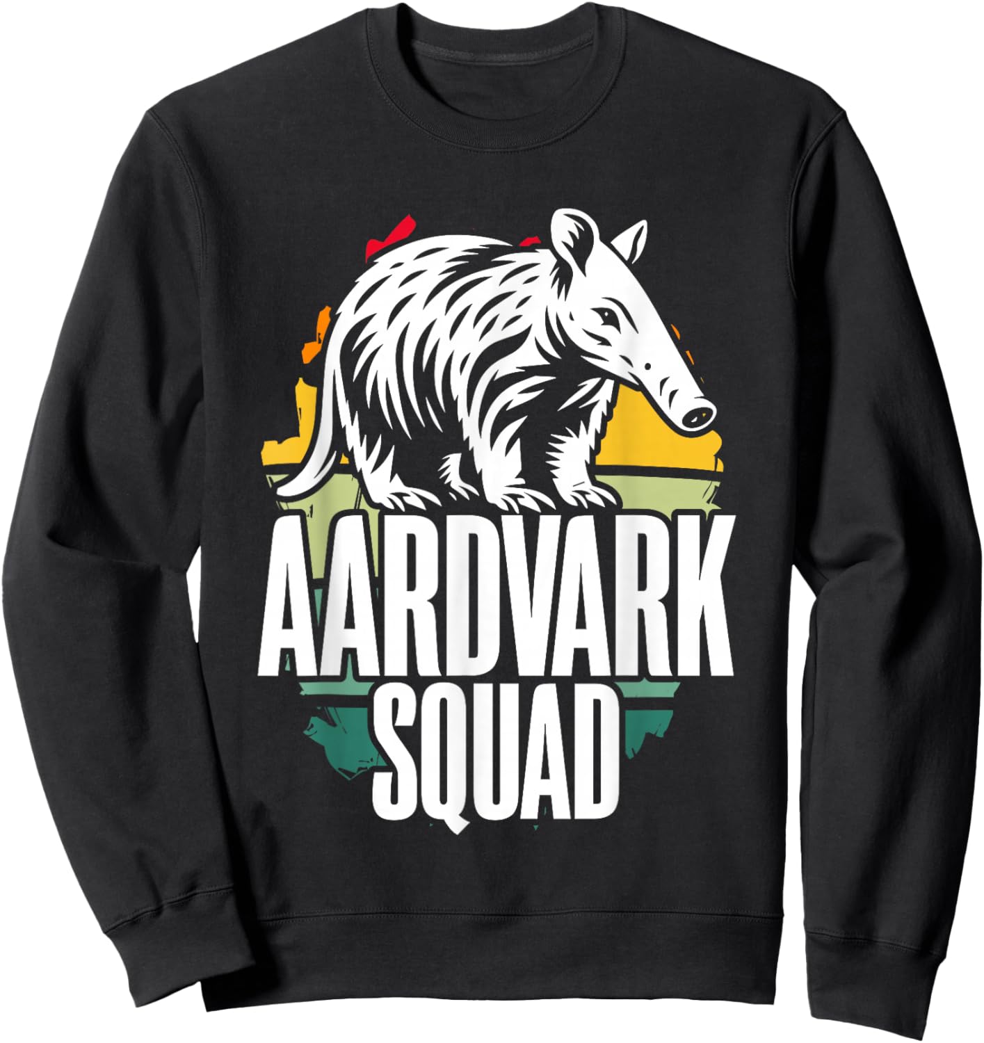 Aardvark Squad Animal Retro Vintage Nature Wildlife Sweatshirt - Sweatshirt | Black
