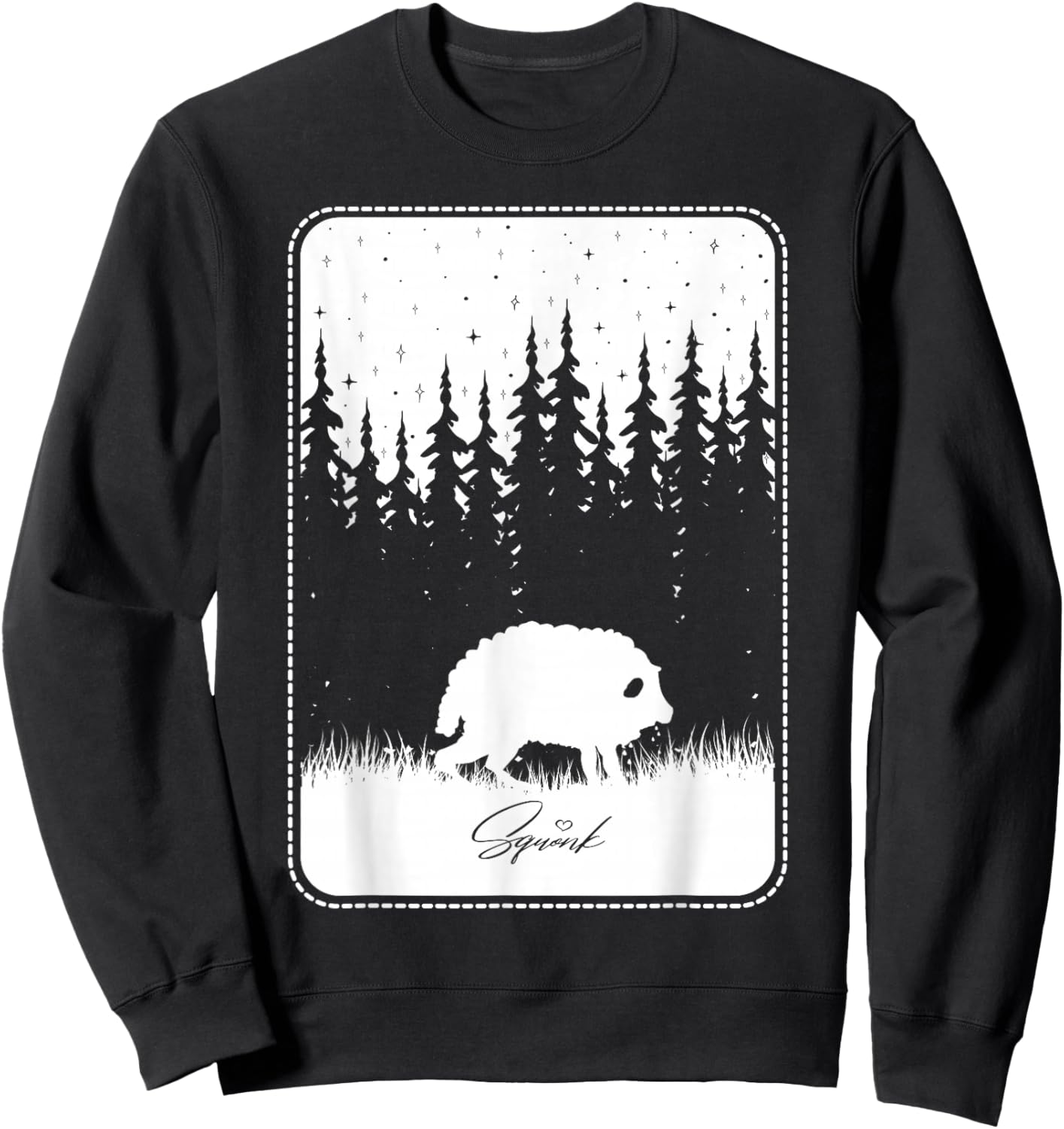 Cryptid Squonk Starry Night Folklore Creature Cryptozoology Sweatshirt - Sweatshirt | Black