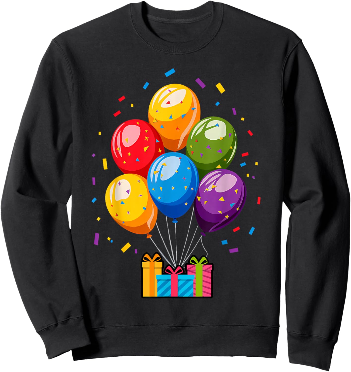 It's My Party Balloons Birthday Party Time Sweatshirt - Sweatshirt | Black