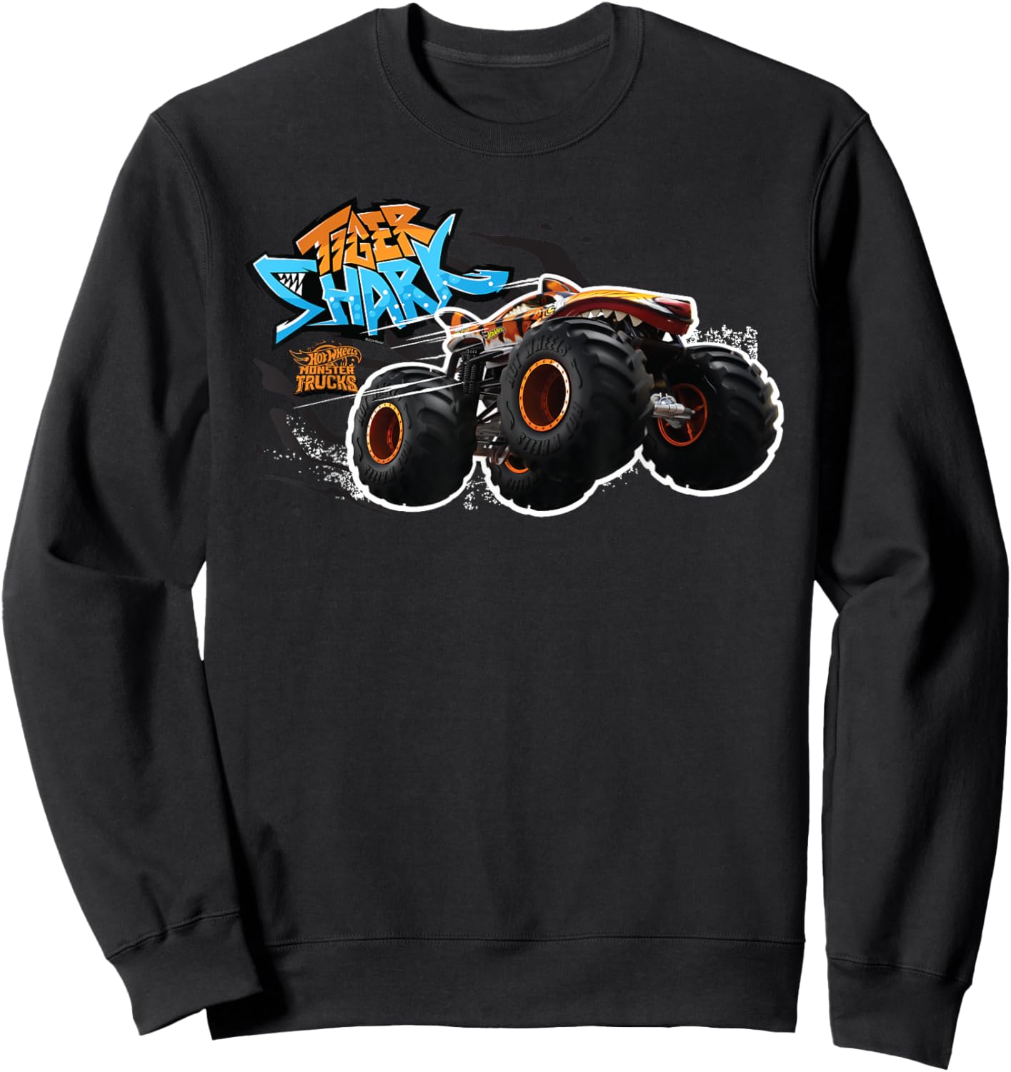 Hot Wheels Monster Trucks - Tiger Shark Sweatshirt - Sweatshirt | Black