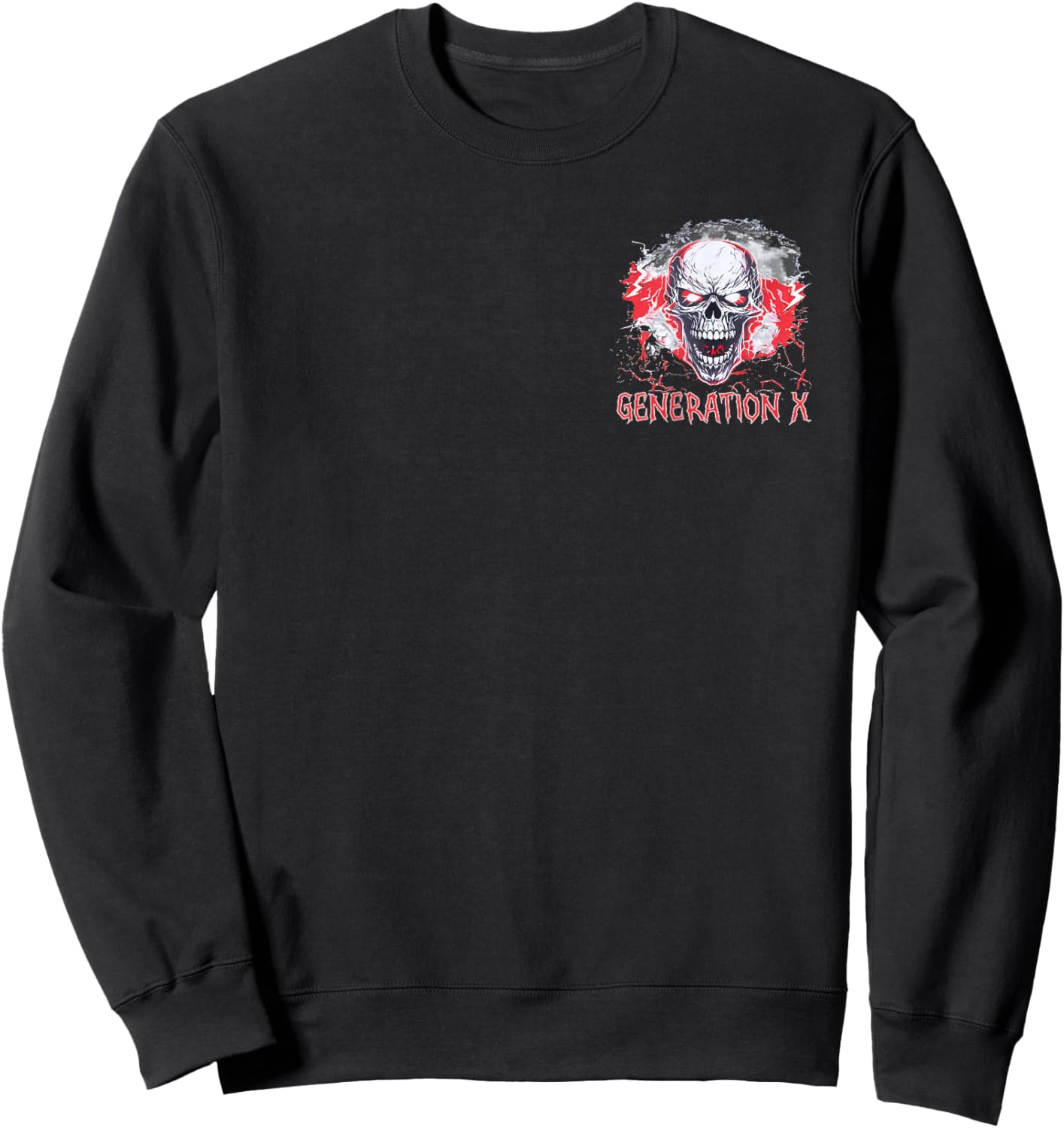 (2 Sided) Skull Generation X 100% Bitter Old Fucker Club Sweatshirt - Sweatshirt | Black
