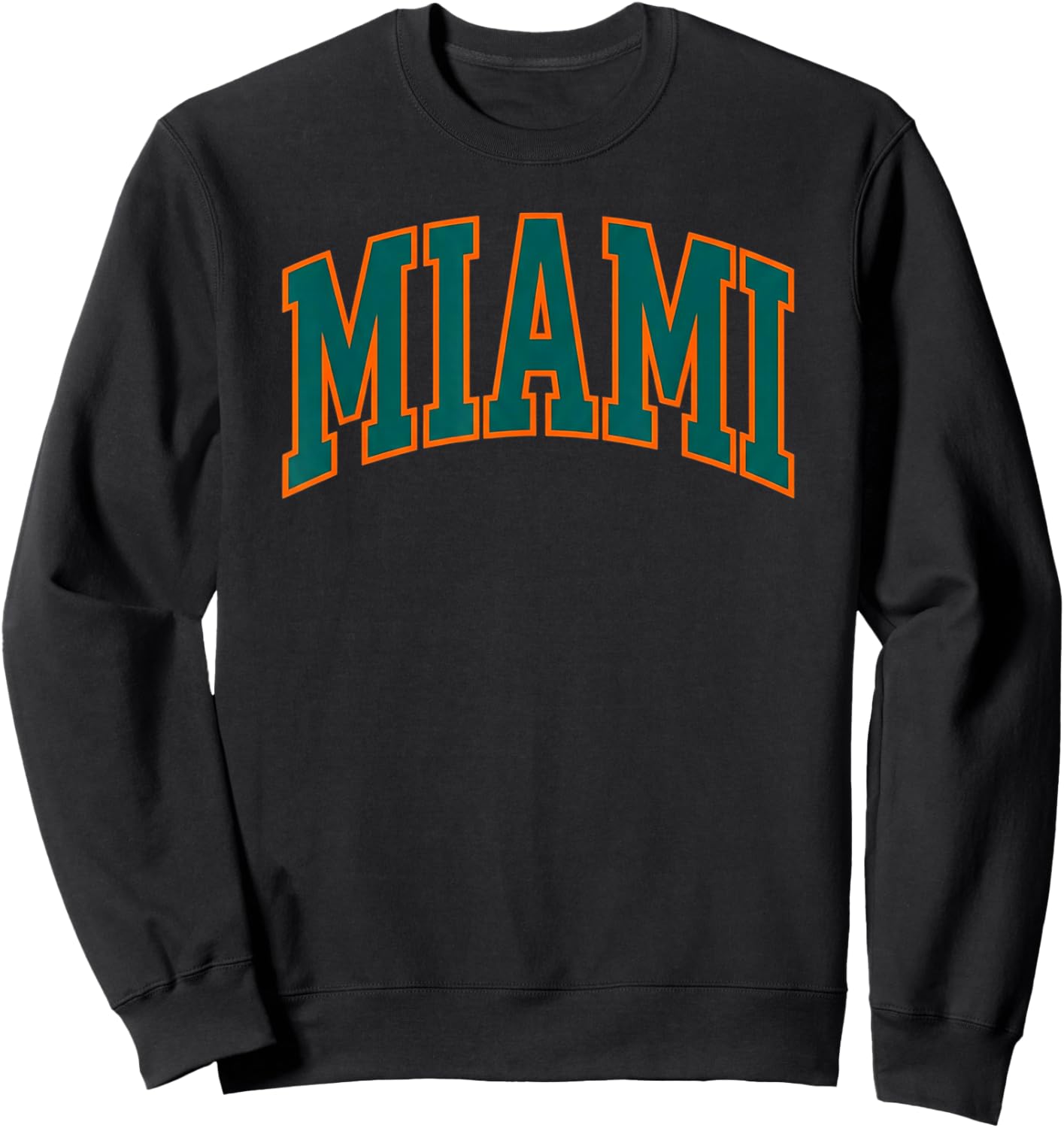 Miami Classic Block Typography Graphic Sweatshirt - Sweatshirt | Black