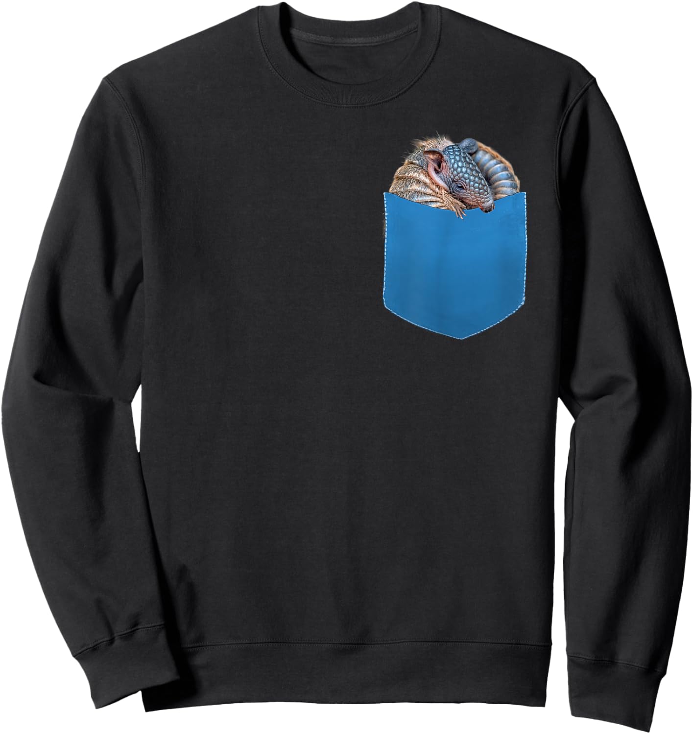 Armadillo Shirt - Baby Armadillo in Pocket Men, Women, Kids Sweatshirt - Sweatshirt | Black