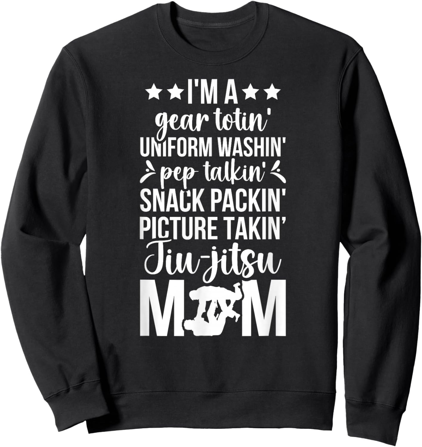 Jiu-Jitsu Mom Definition Jiu-Jitsu Fighter Mother BJJ Mom Sweatshirt - Sweatshirt | Black