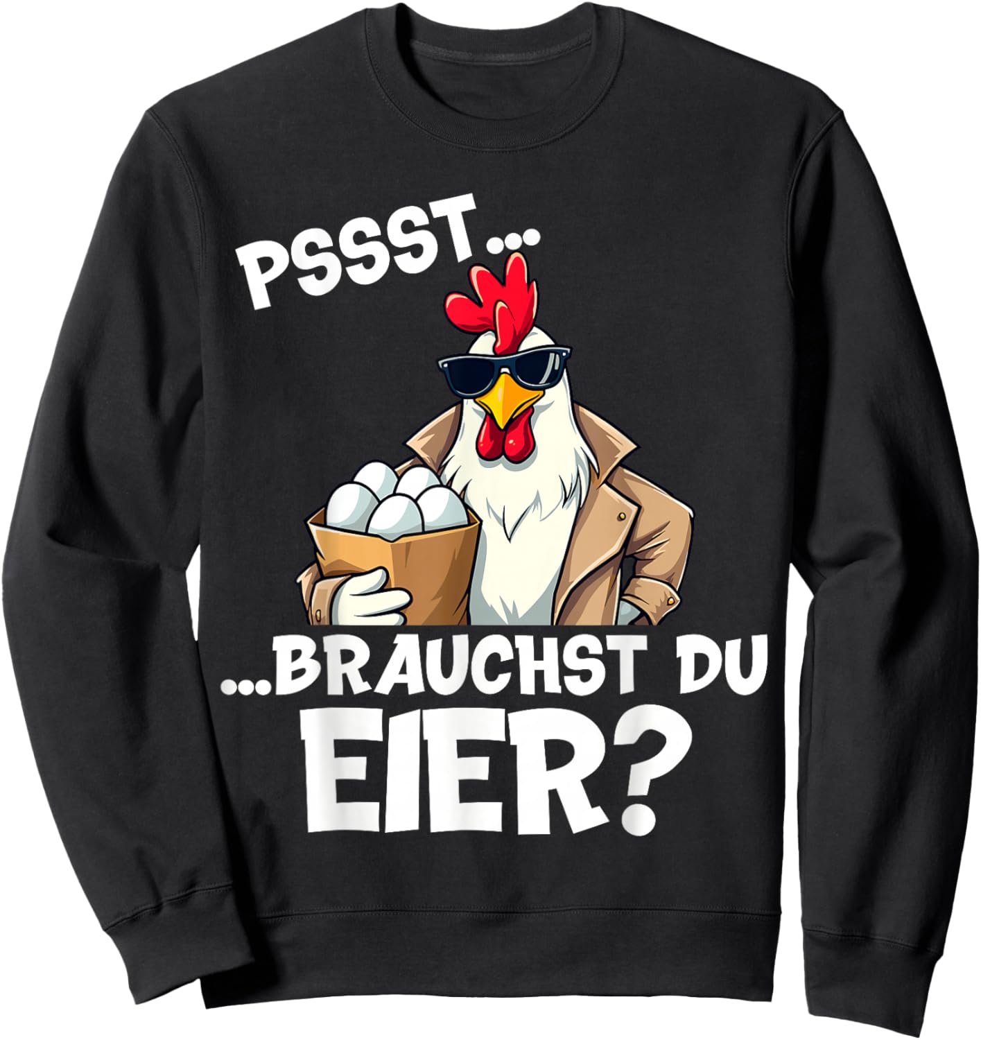 Eierverkäufer Eierdealer Eier Bauer Dorf lustiger Spruch Sweatshirt - Sweatshirt | Black