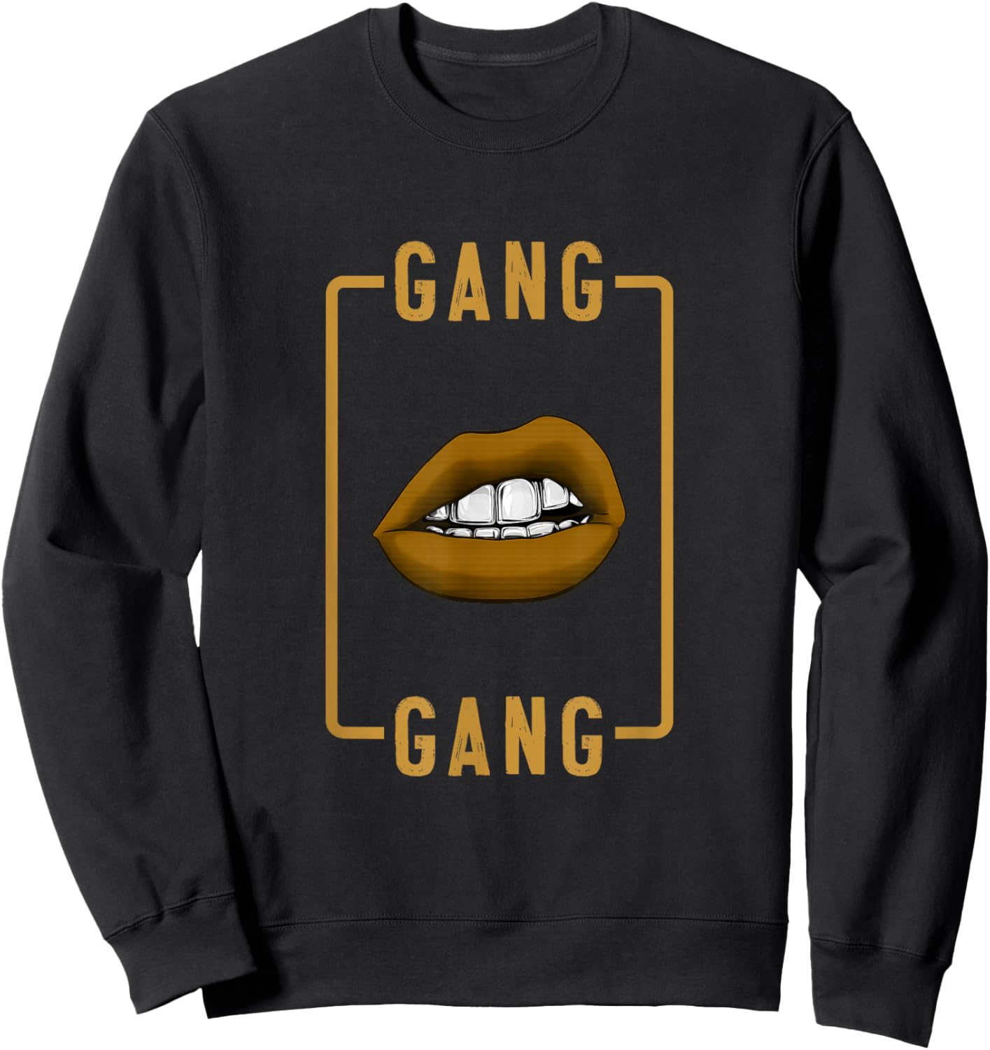 Brown Color Gang-x2 Brown Graphic Sweatshirt - Sweatshirt | Black